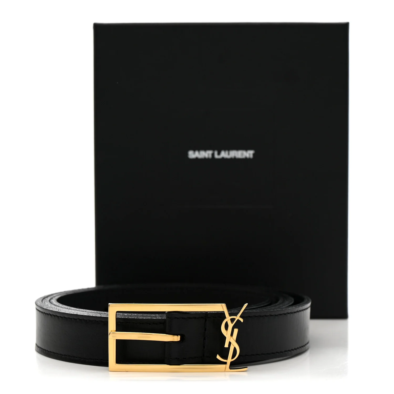 Calfskin Monogram Cassandre 95 38 Belt Black - Image 7
