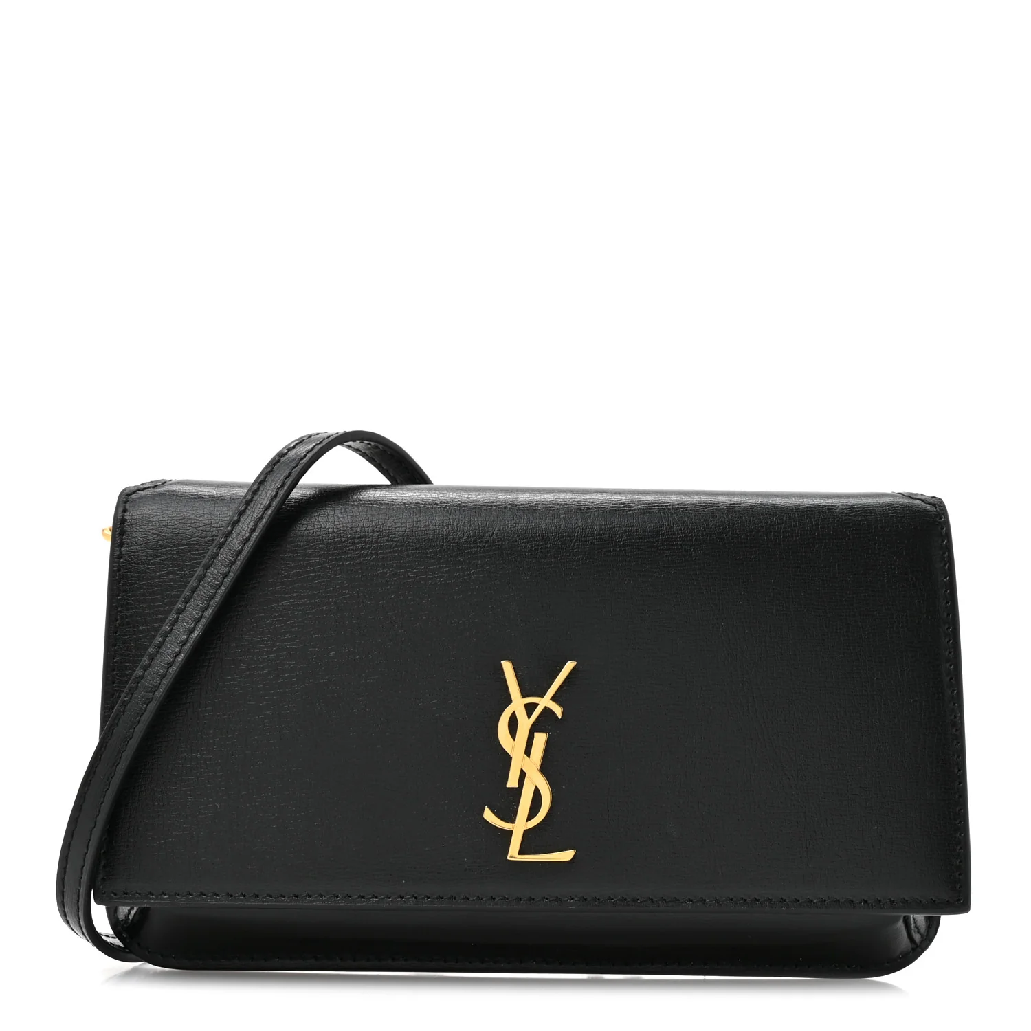 Calfskin Monogram Cassandre Phone Holder With Strap Black