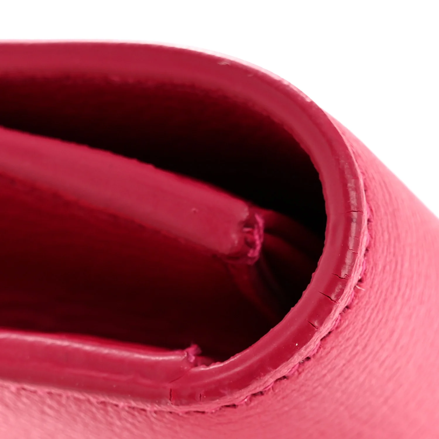 Calfskin Monogram Large Belle De Jour Clutch Lipstick Fuchsia - Image 12