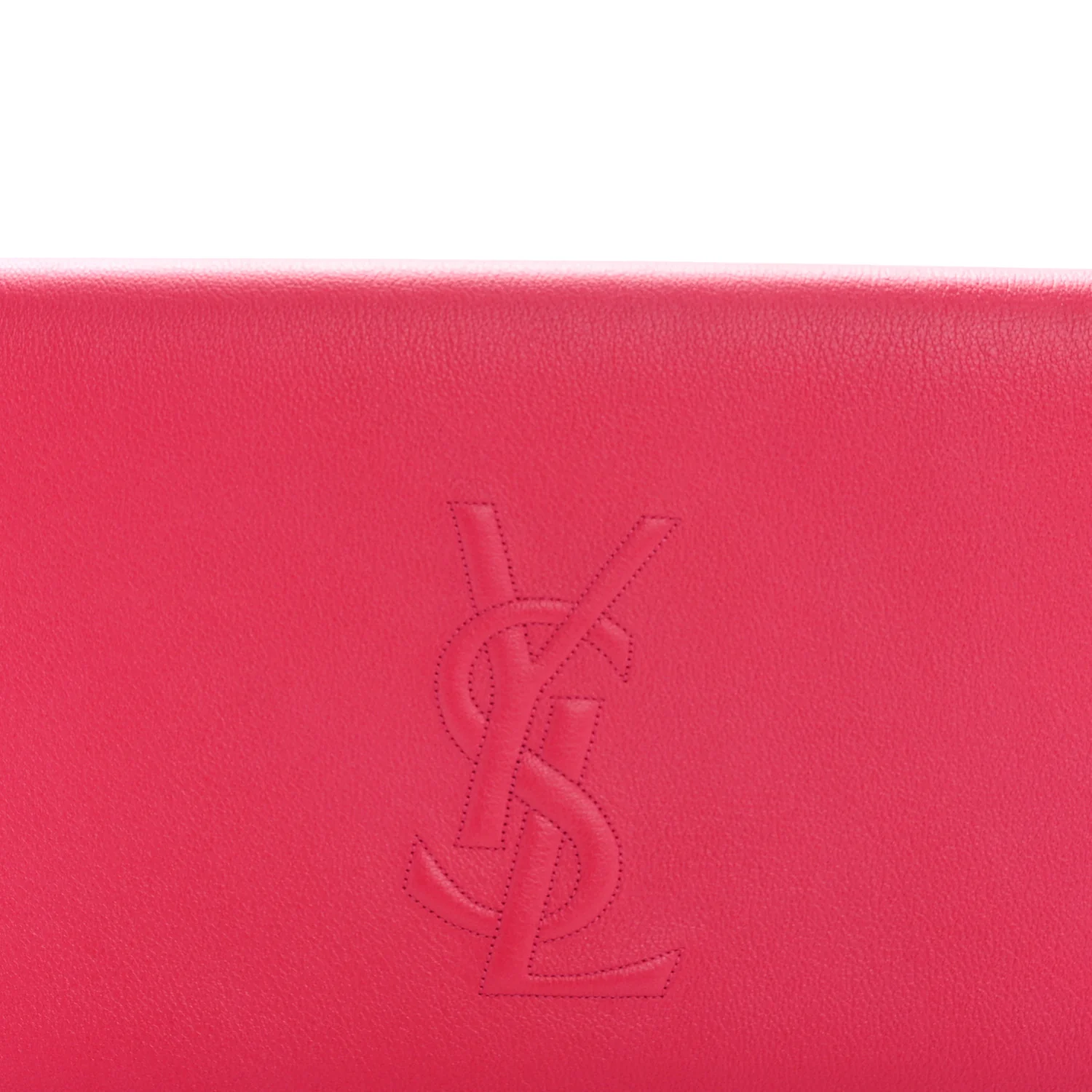 Calfskin Monogram Large Belle De Jour Clutch Lipstick Fuchsia - Image 8