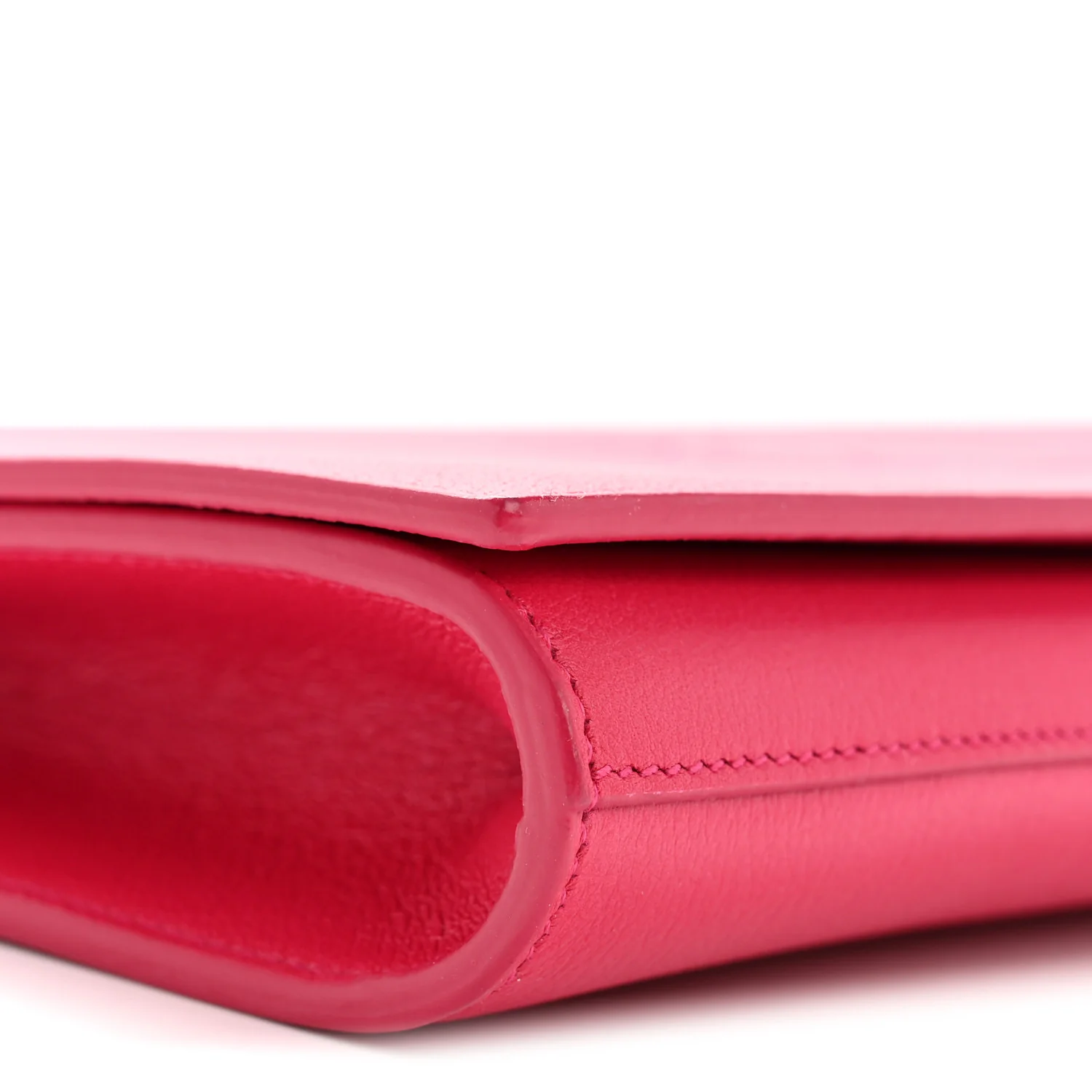 Calfskin Monogram Large Belle De Jour Clutch Lipstick Fuchsia - Image 9