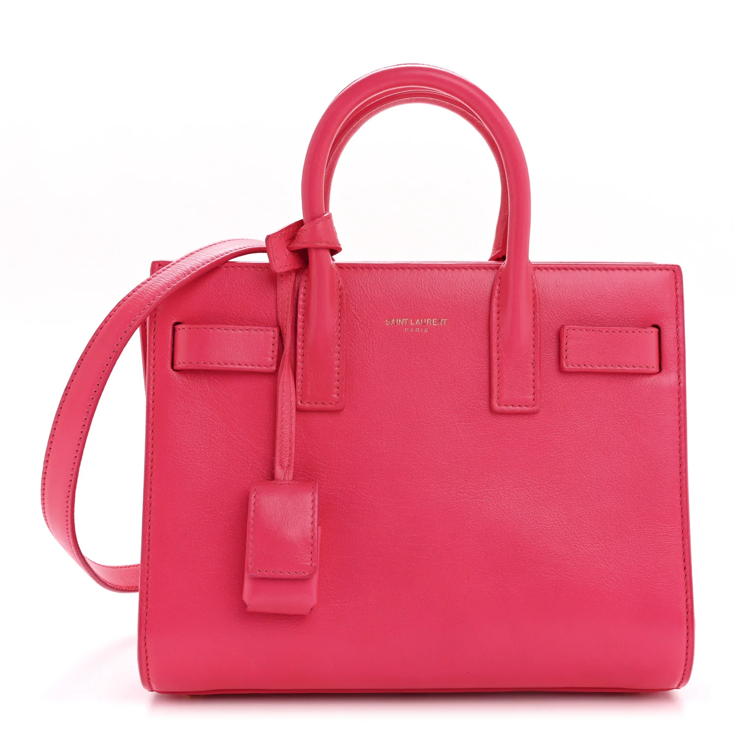 Calfskin Nano Sac De Jour Fluo Pink