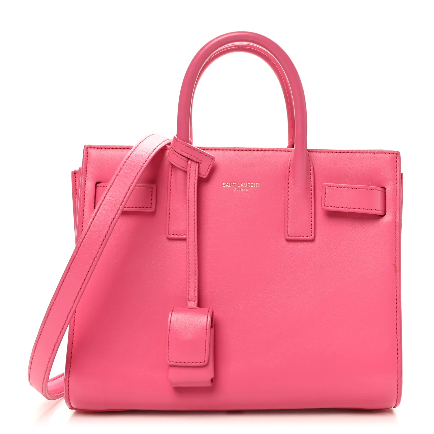 Calfskin Nano Sac De Jour Lipstick Fuchsia