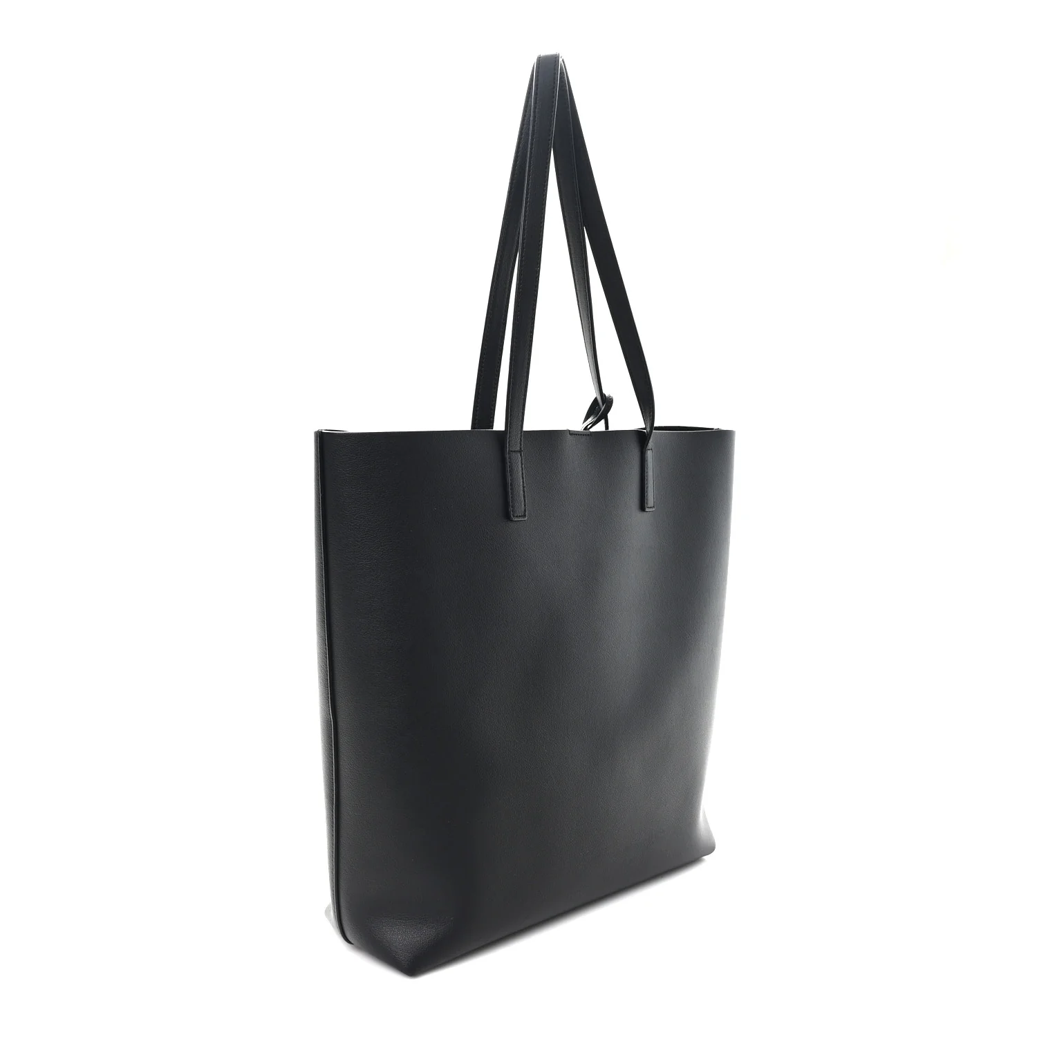 Calfskin North-South Shopping Tote Black - Image 4