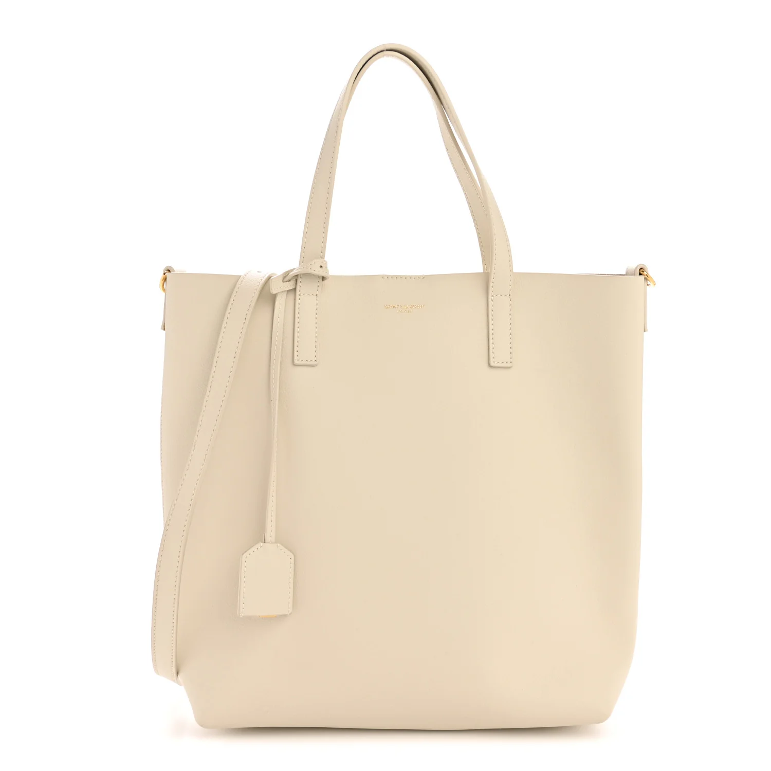 Calfskin North South Shopping Tote Crema Soft
