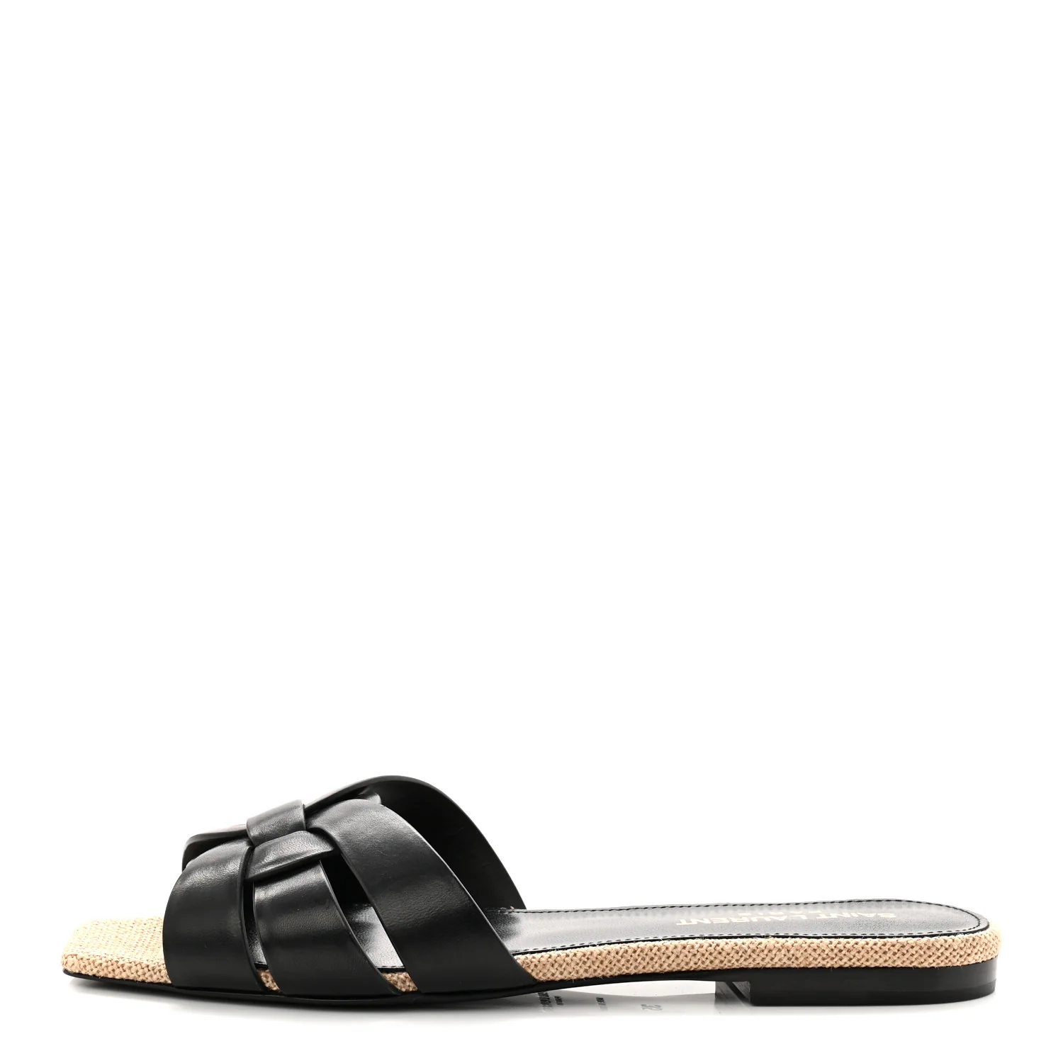 Calfskin Nu Pied 05 Slide Sandals 35 Black