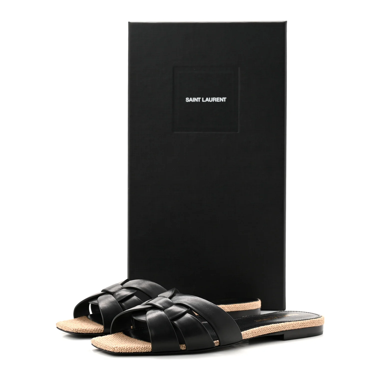 Calfskin Nu Pied 05 Slide Sandals 35 Black - Image 10