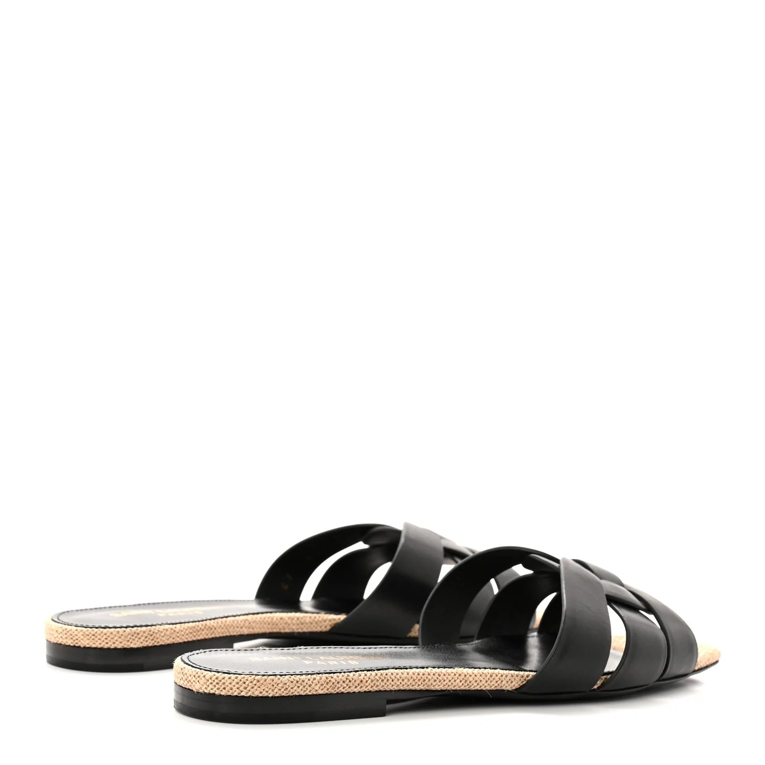 Calfskin Nu Pied 05 Slide Sandals 35 Black - Image 4