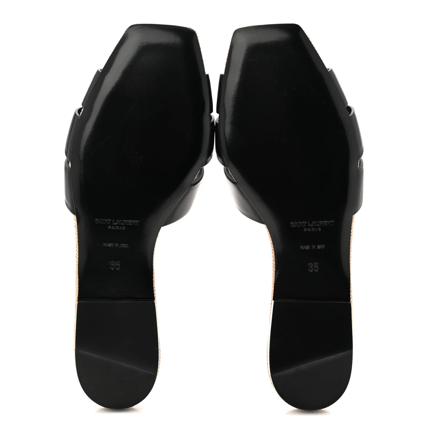 Calfskin Nu Pied 05 Slide Sandals 35 Black - Image 6