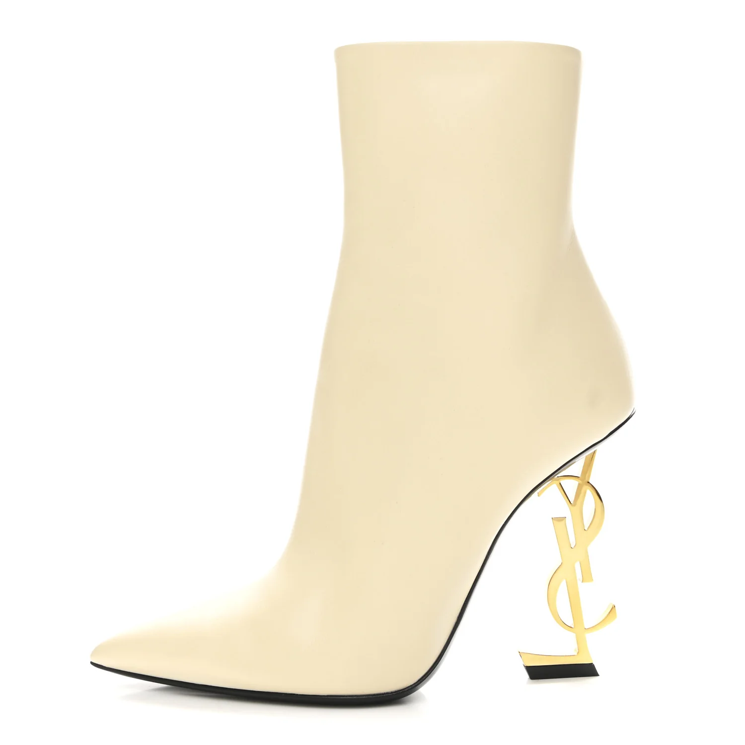 Calfskin Opyum 110 Ankle Boots 38.5 Real Beige