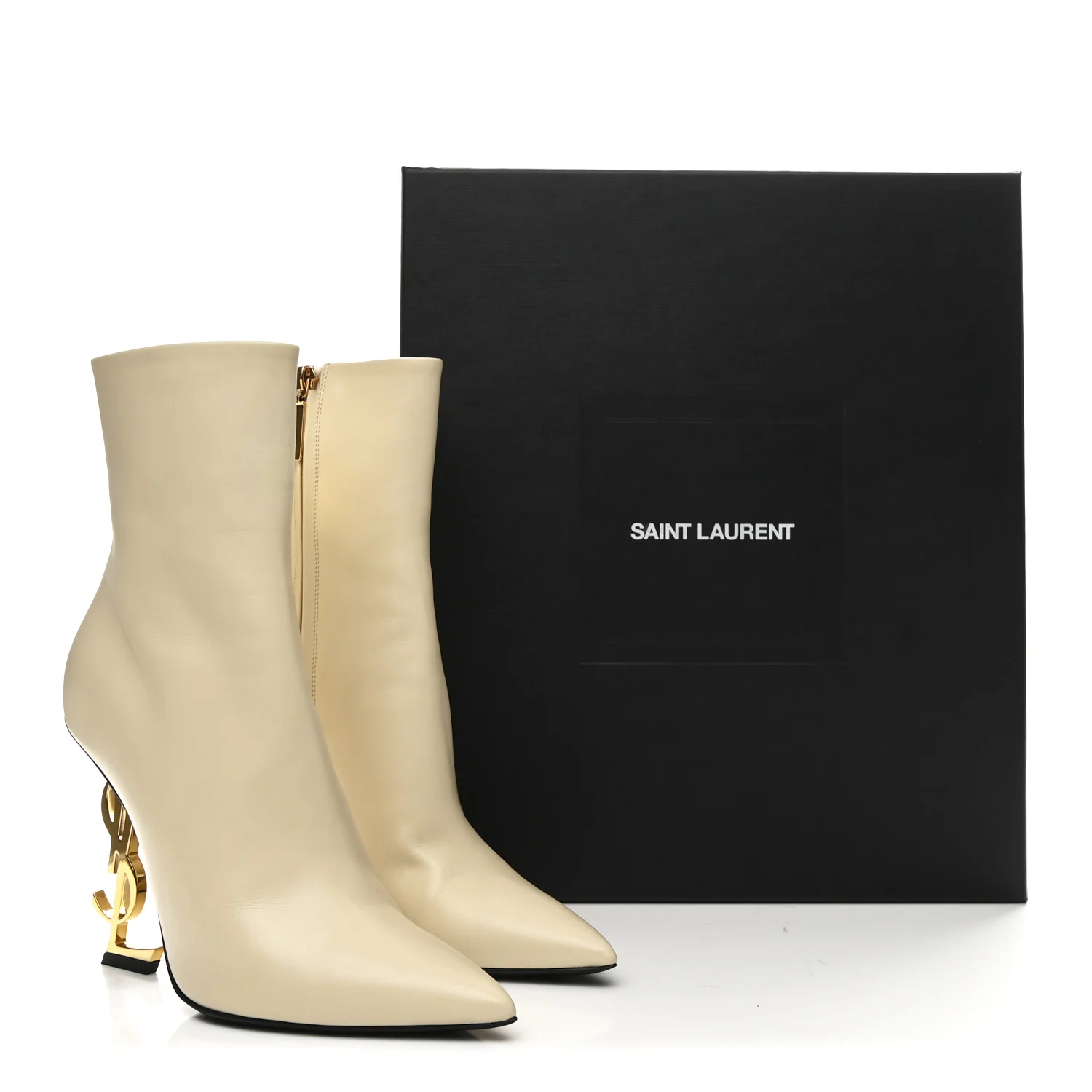 Calfskin Opyum 110 Ankle Boots 38.5 Real Beige - Image 10