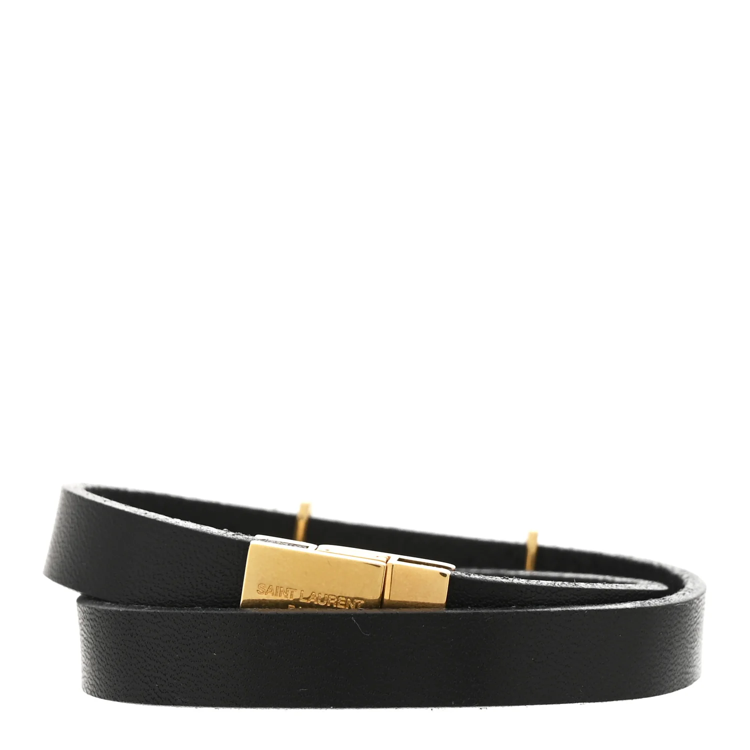 Calfskin Opyum Double Wrap Bracelet Black - Image 3