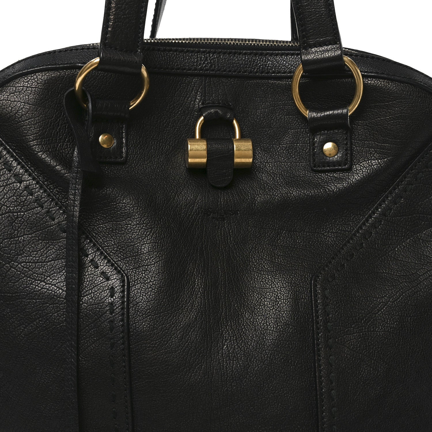 Calfskin Oversized Muse Black - Image 8