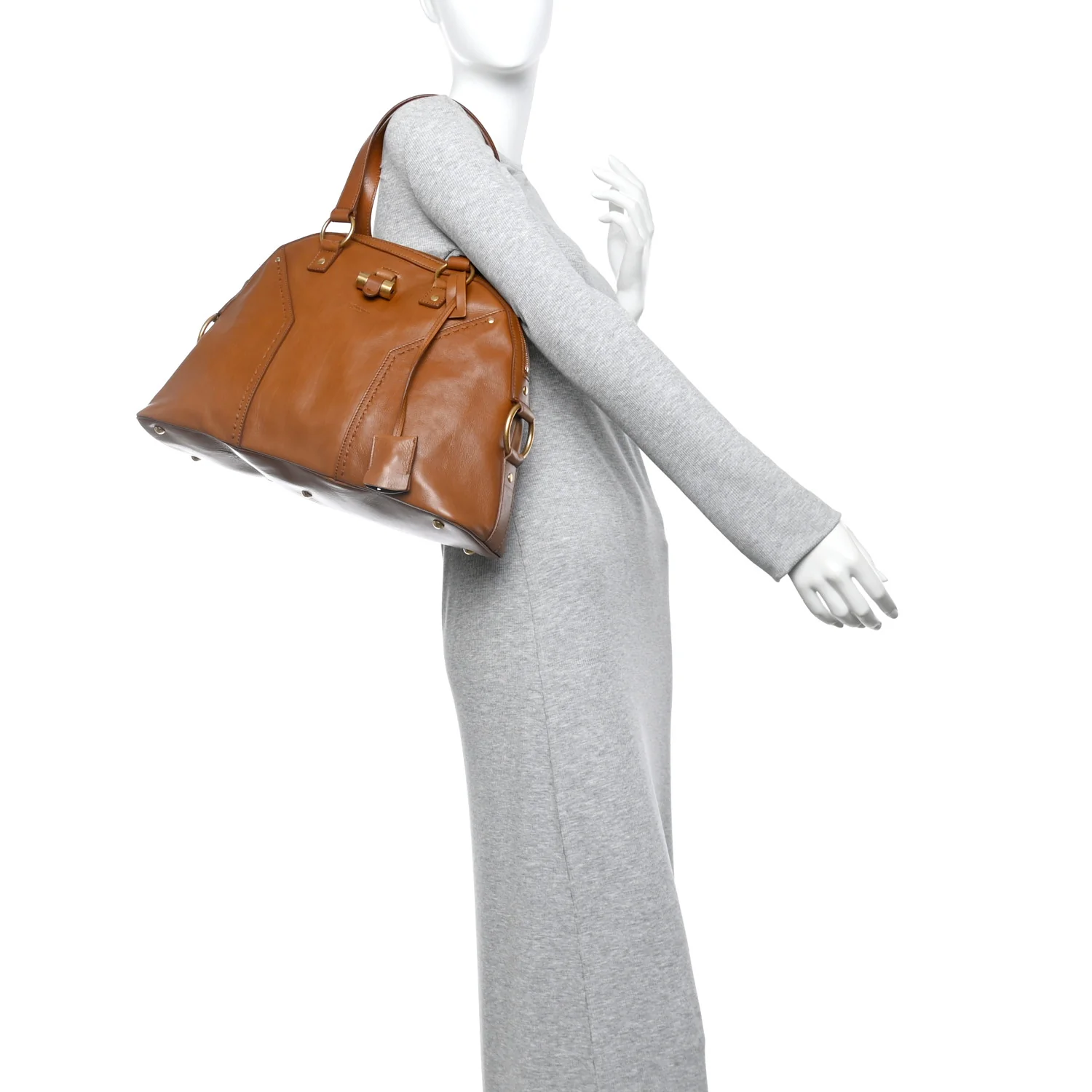 Calfskin Oversized Muse Brown - Image 2