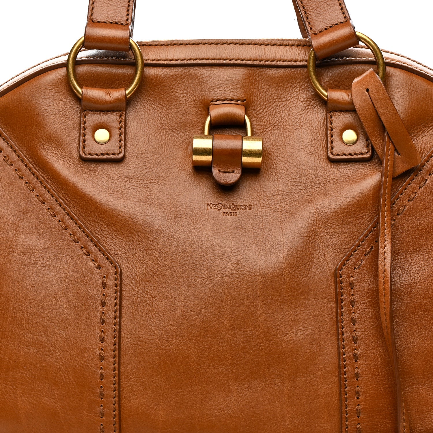 Calfskin Oversized Muse Brown - Image 8