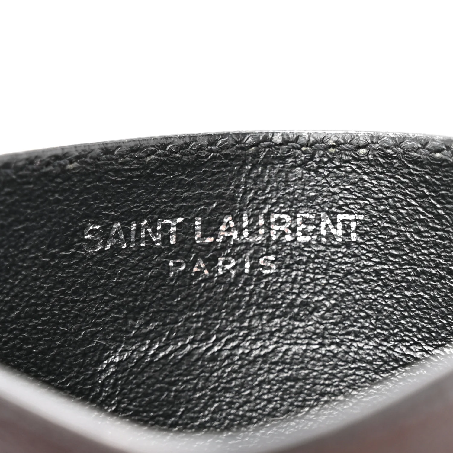 Calfskin Paisley Studded Monogram Credit Card Case Black - Image 6
