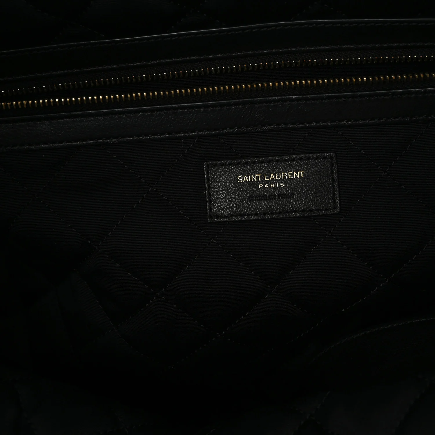 Calfskin Quilted ES Giant Travel Bag Black - Image 5