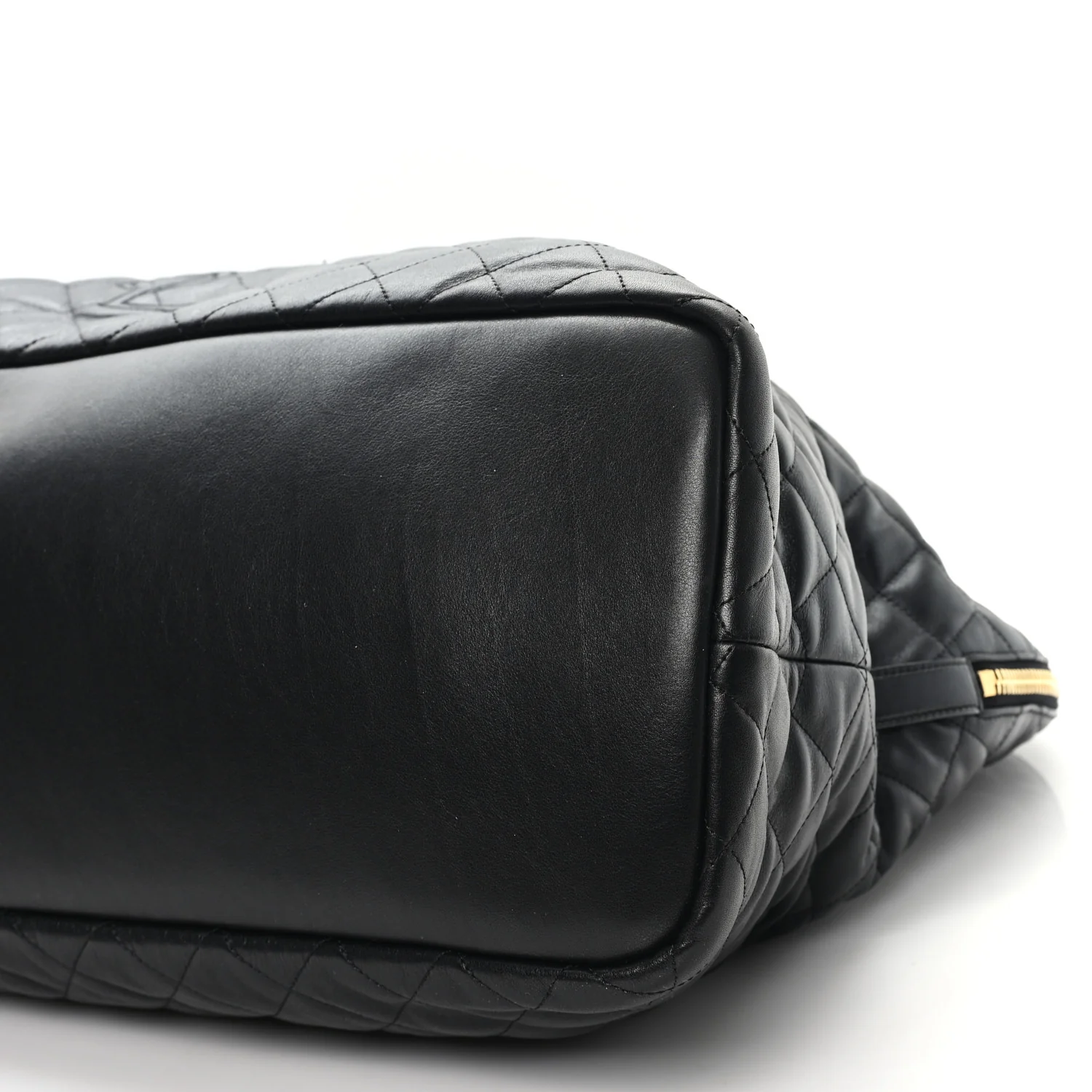 Calfskin Quilted ES Giant Travel Bag Black - Image 9