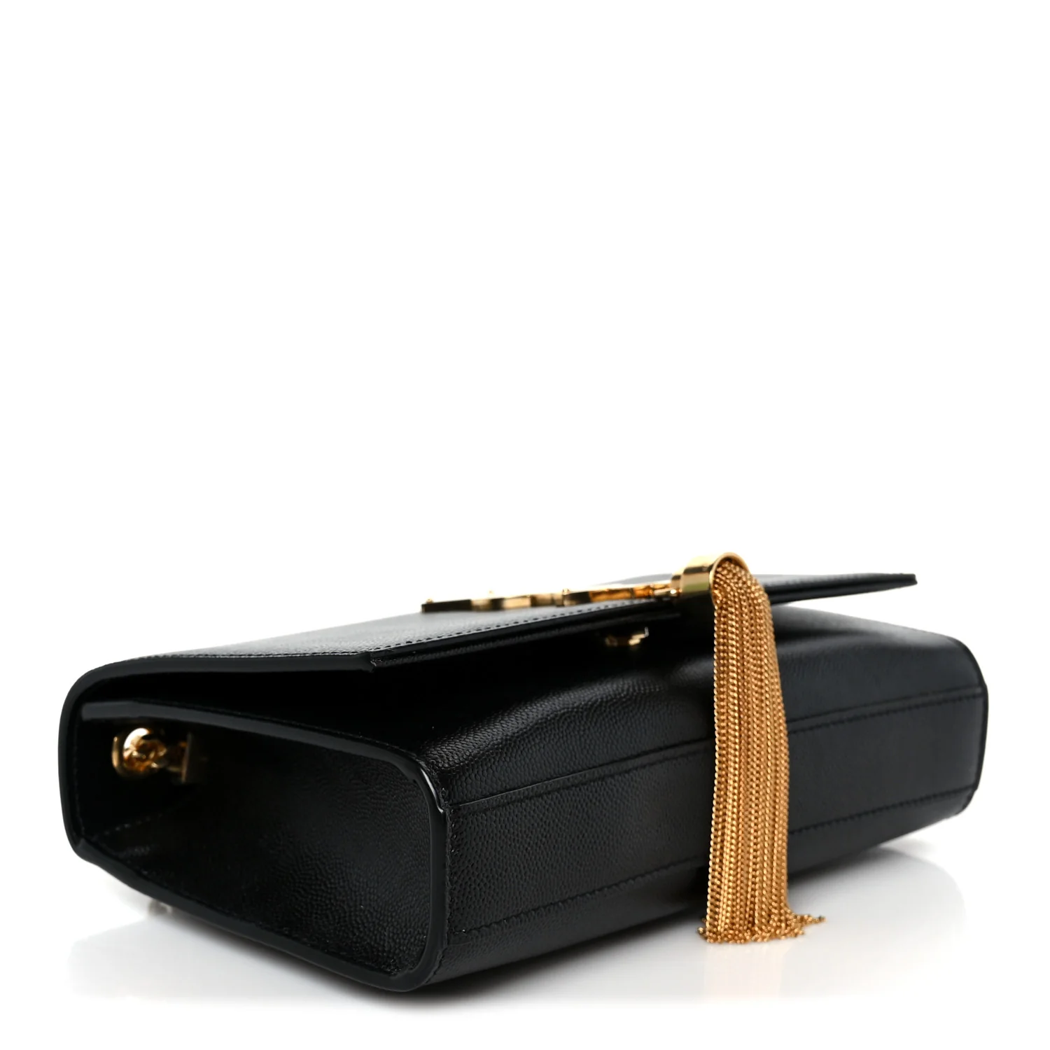 Calfskin Small Classic Monogram Kate Tassel Satchel Black - Image 4
