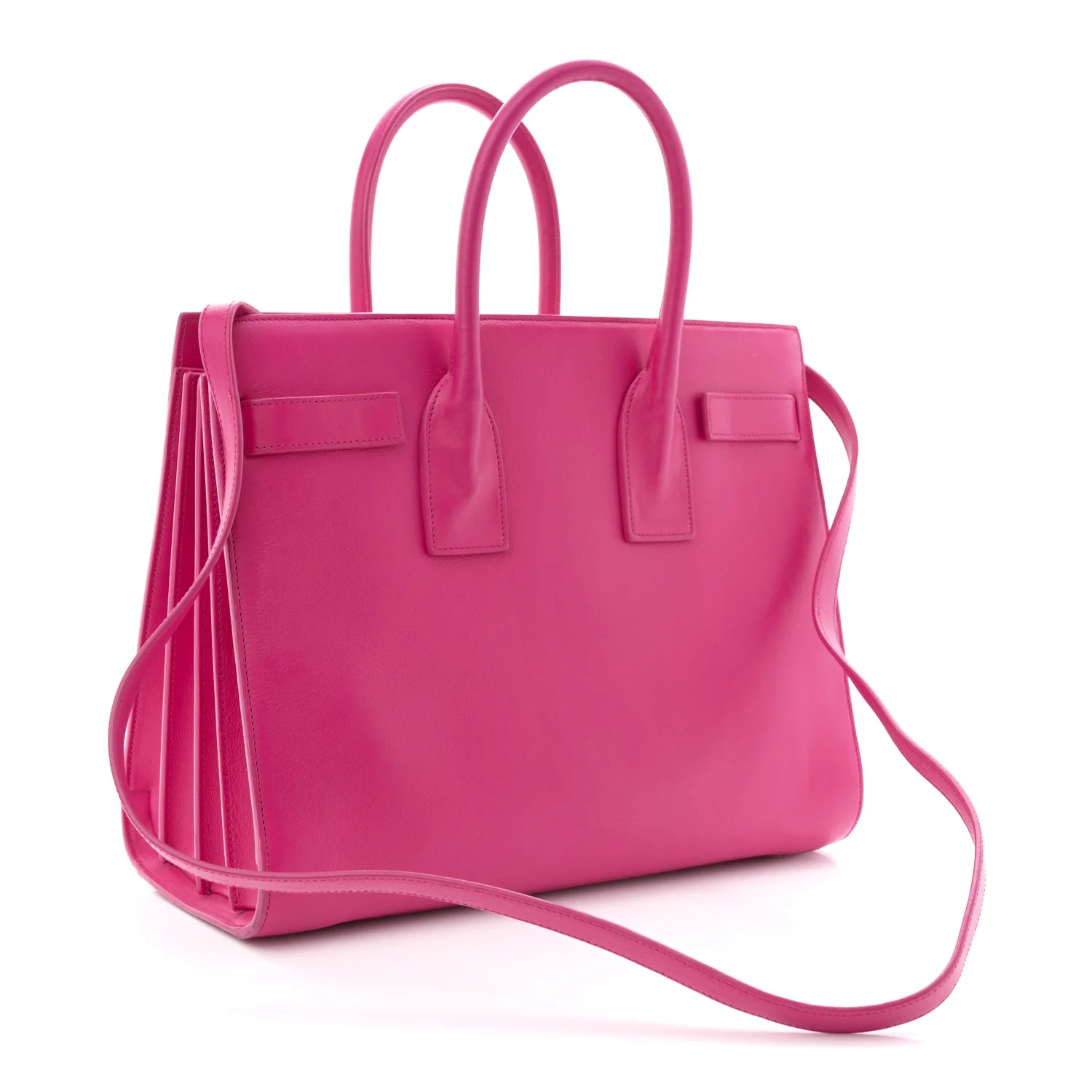 Calfskin Small Sac De Jour Lipstick Fuchsia - Image 4