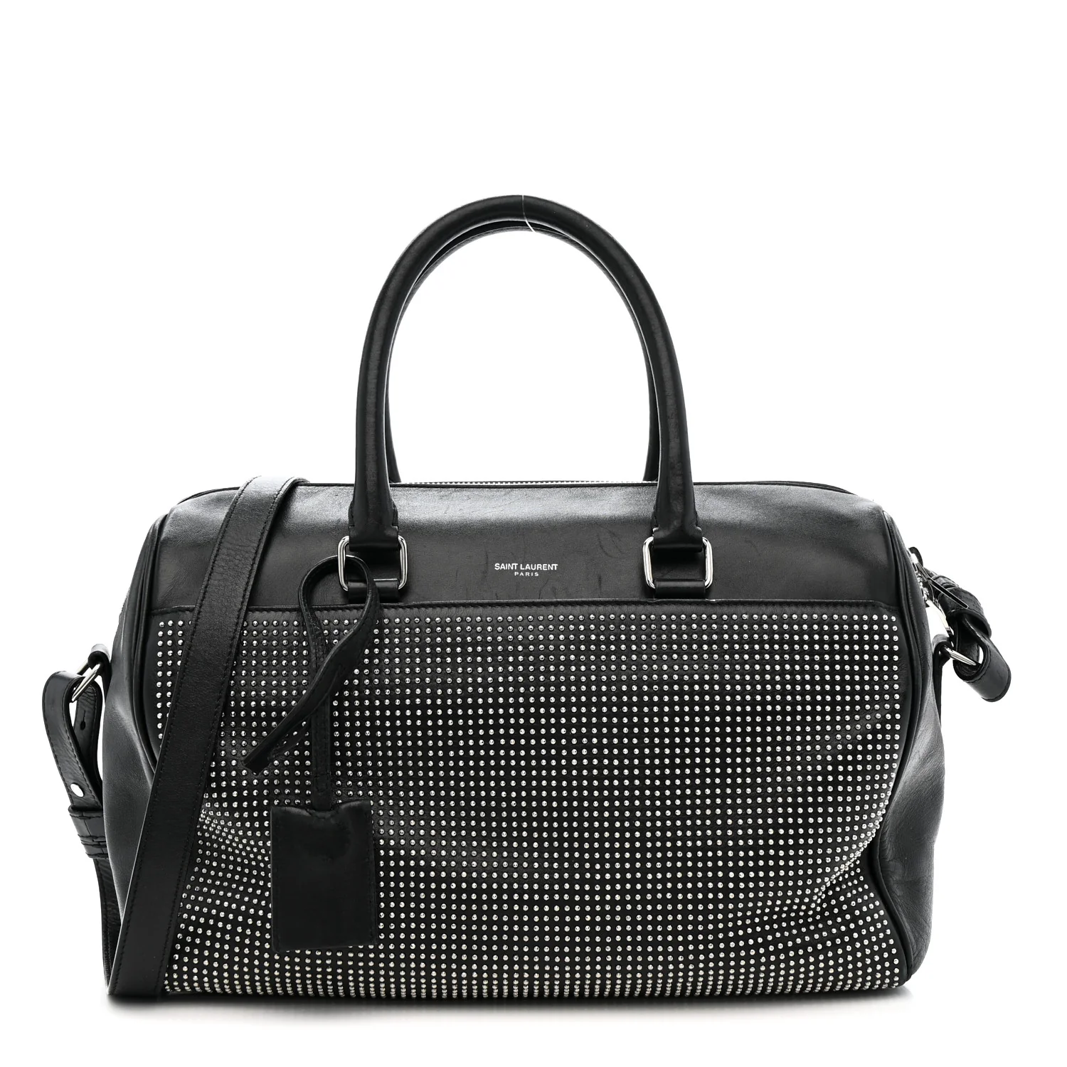 Calfskin Studded Classic Duffle 6 Black