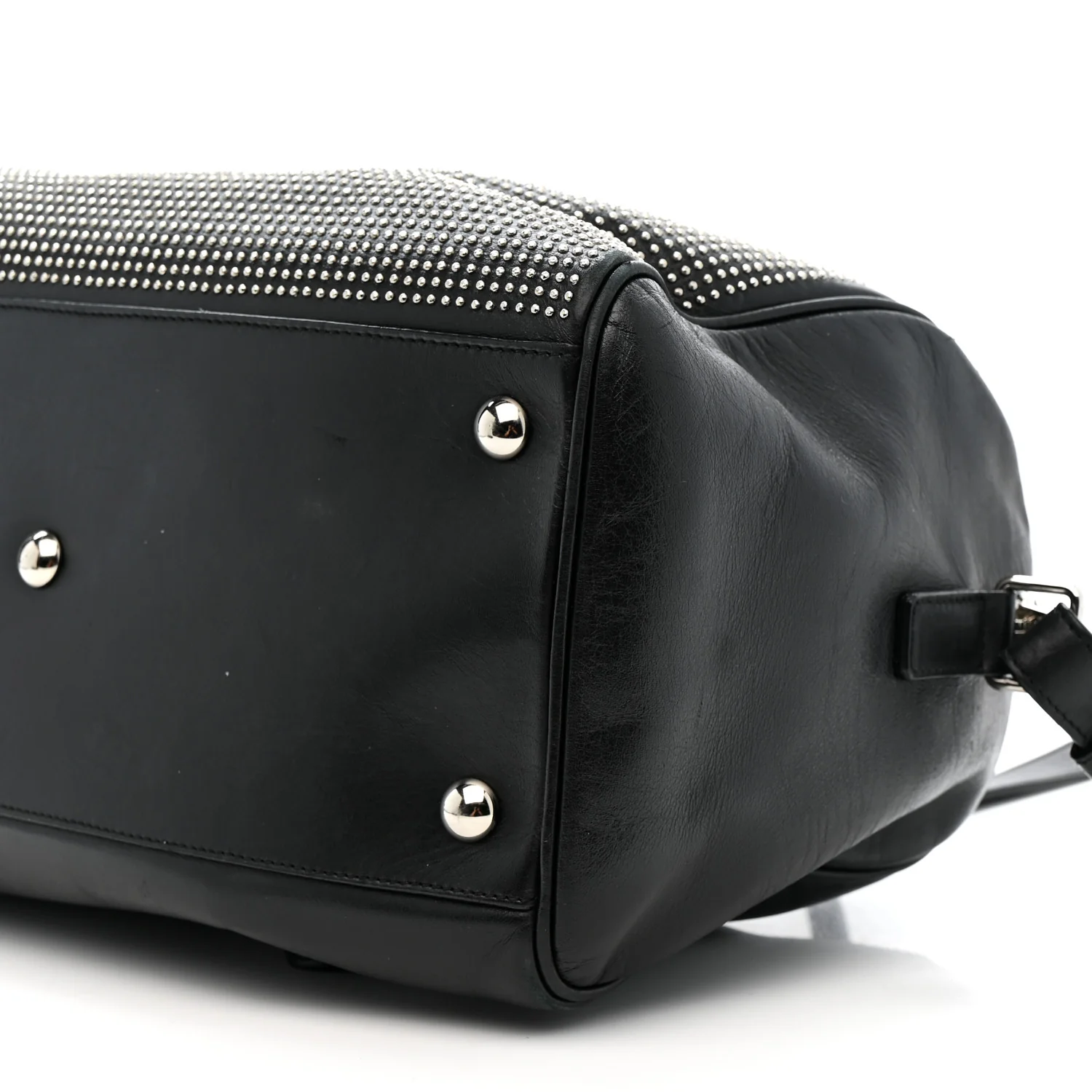 Calfskin Studded Classic Duffle 6 Black - Image 10