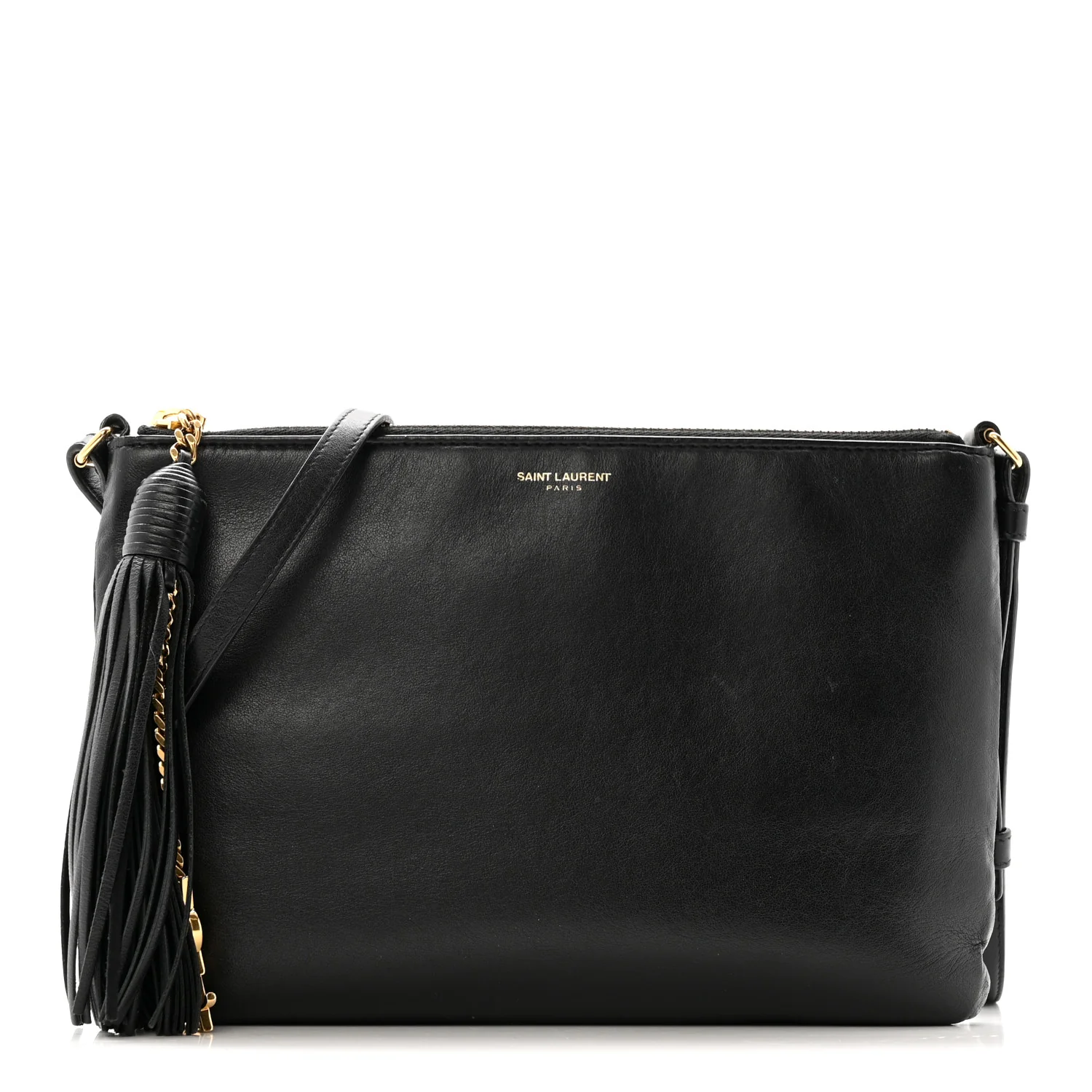 Calfskin Teen Monogram Crossbody Bag Black