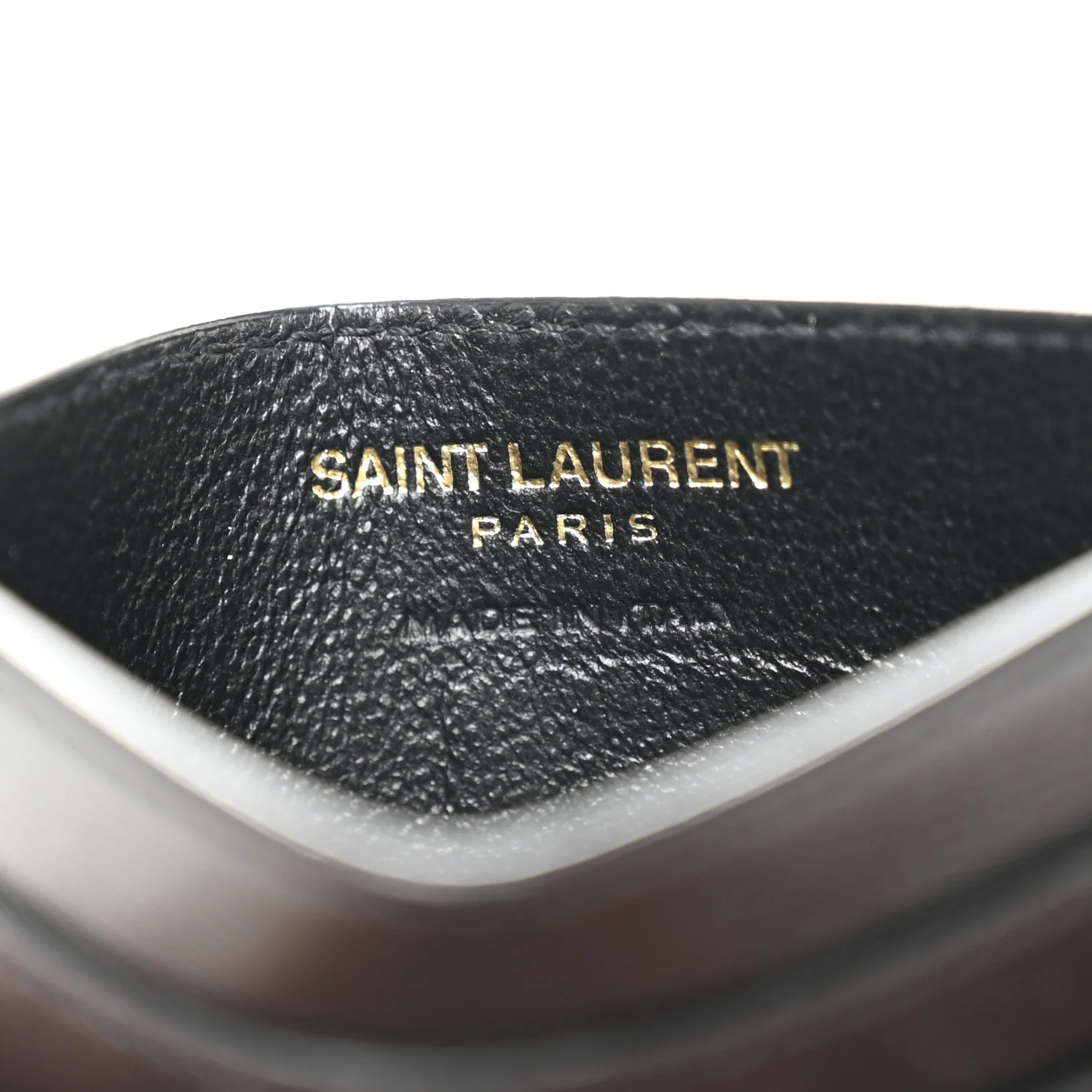 Calfskin Tiny Cassandre Credit Card Case Black - Image 6
