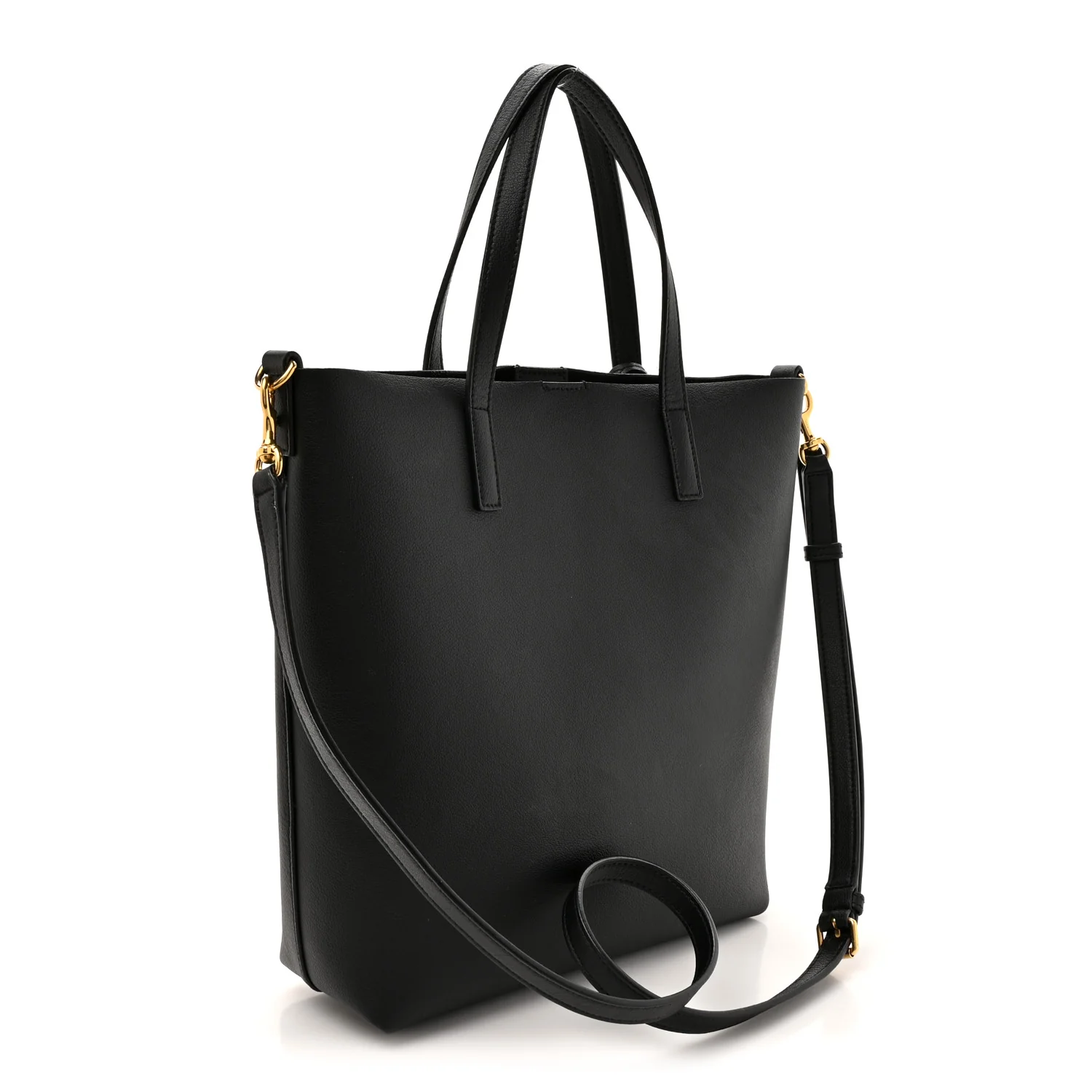 Calfskin Toy Shopping Tote Black - Image 3