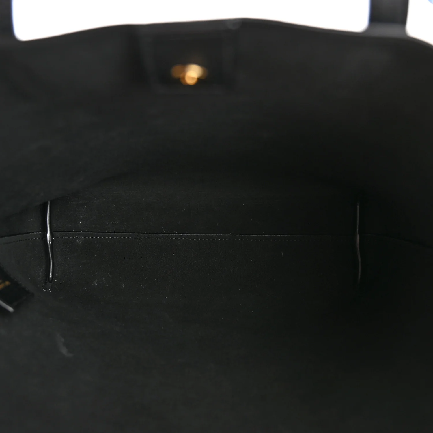 Calfskin Toy Shopping Tote Black - Image 5