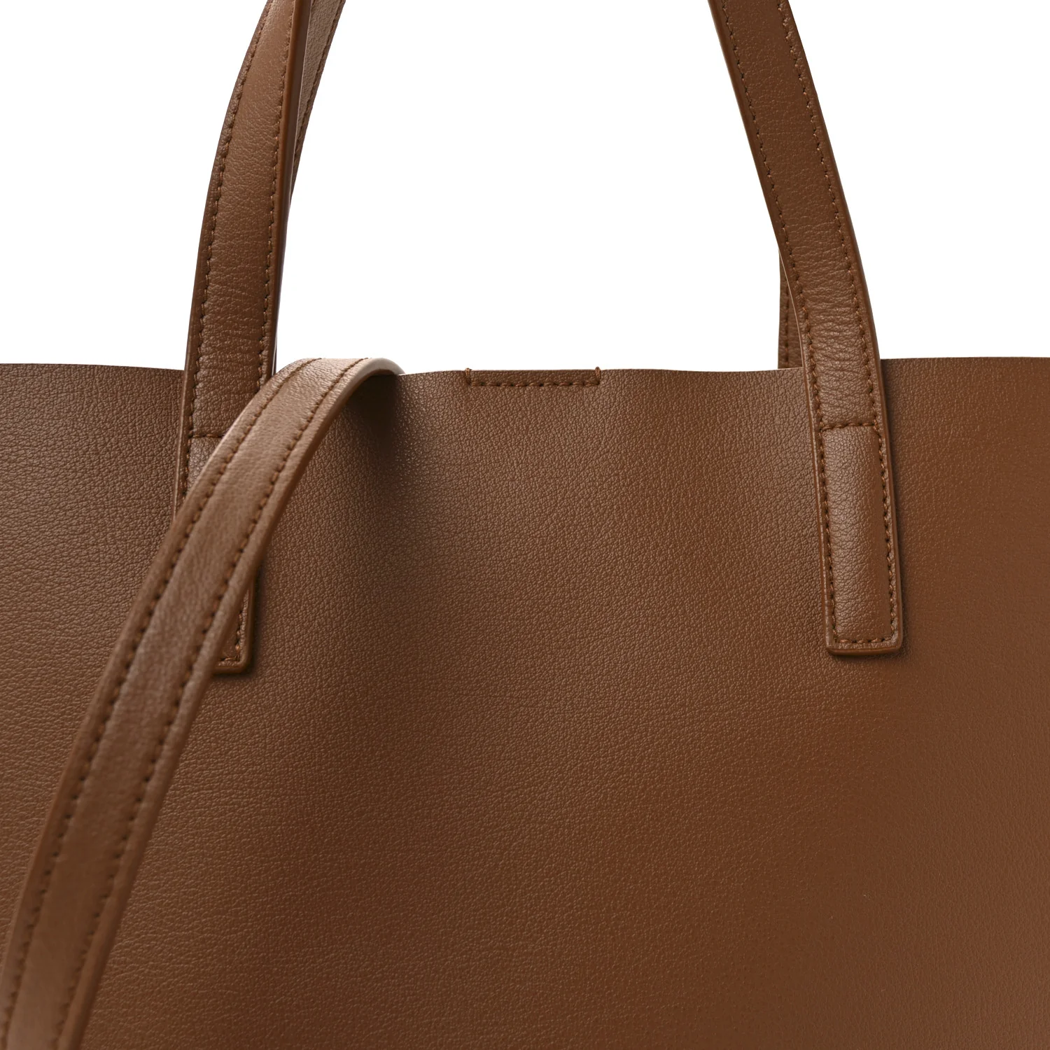 Calfskin Toy Shopping Tote Dark Tan - Image 8