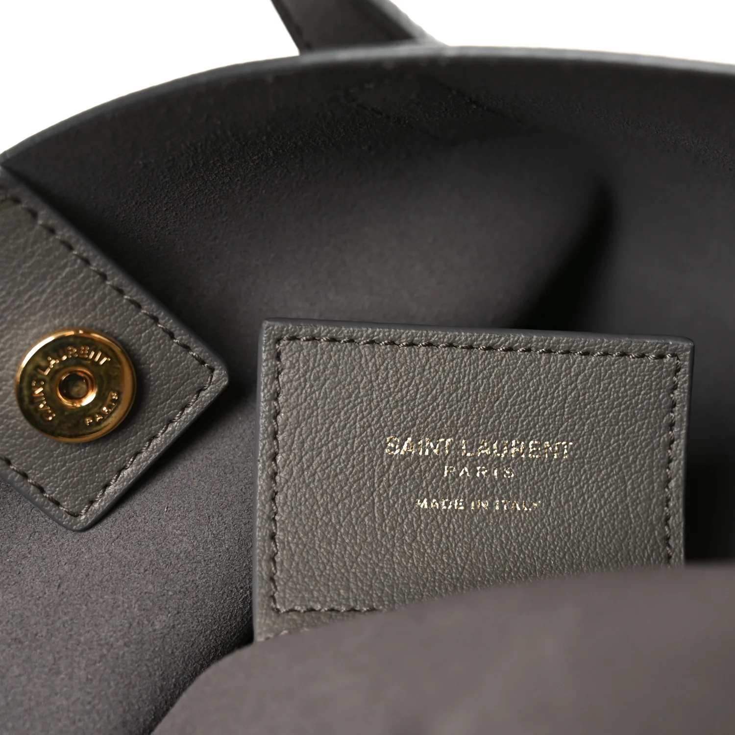 Calfskin Toy Shopping Tote Earth Grey - Image 6