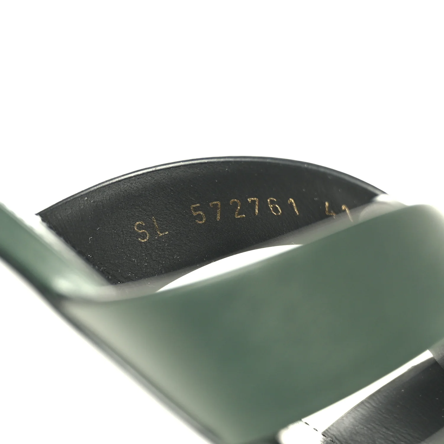 Calfskin Tribute 05 Slide Sandals 41 Vert Fonce - Image 9