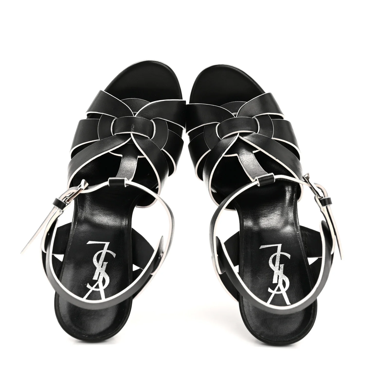 Calfskin Tribute 105 Platform Sandals 36.5 Black - Image 2