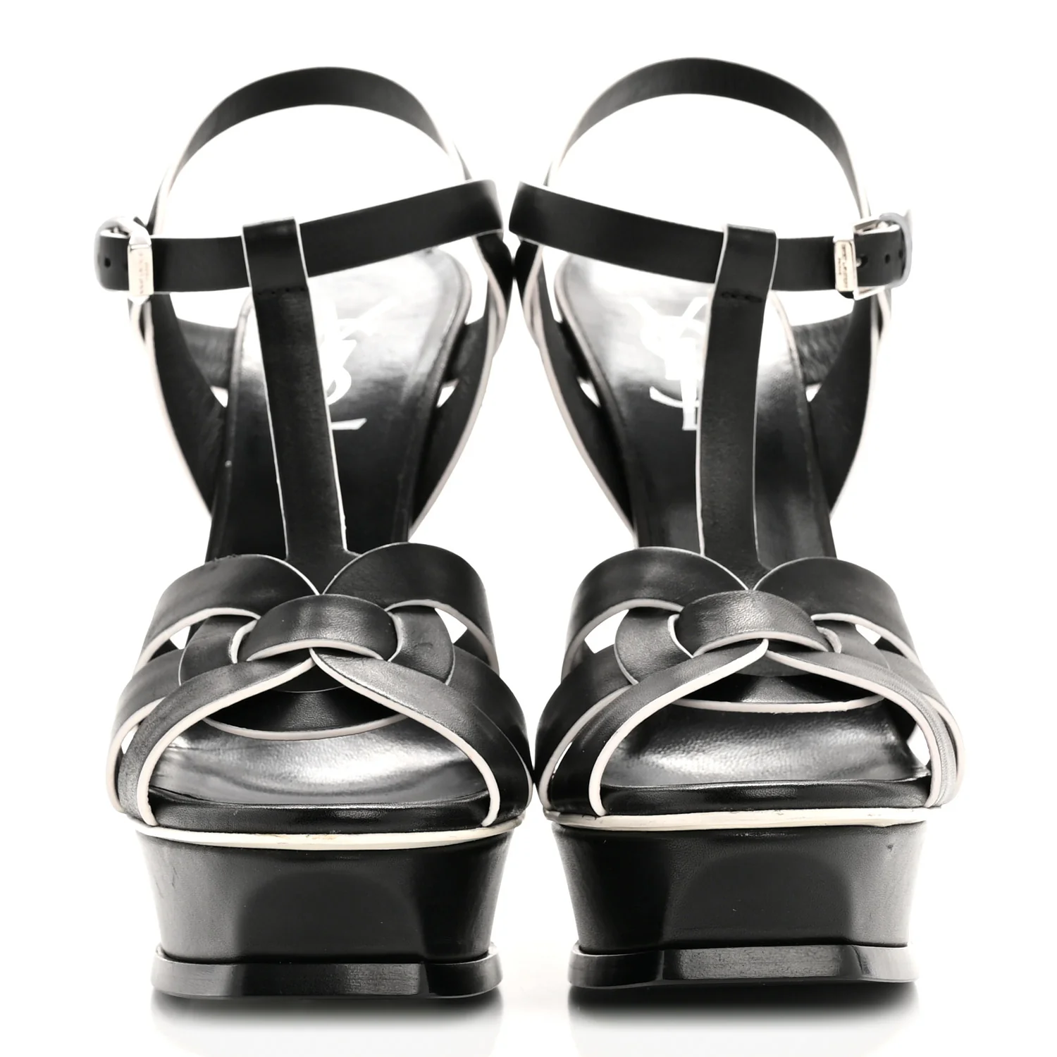 Calfskin Tribute 105 Platform Sandals 36.5 Black - Image 3
