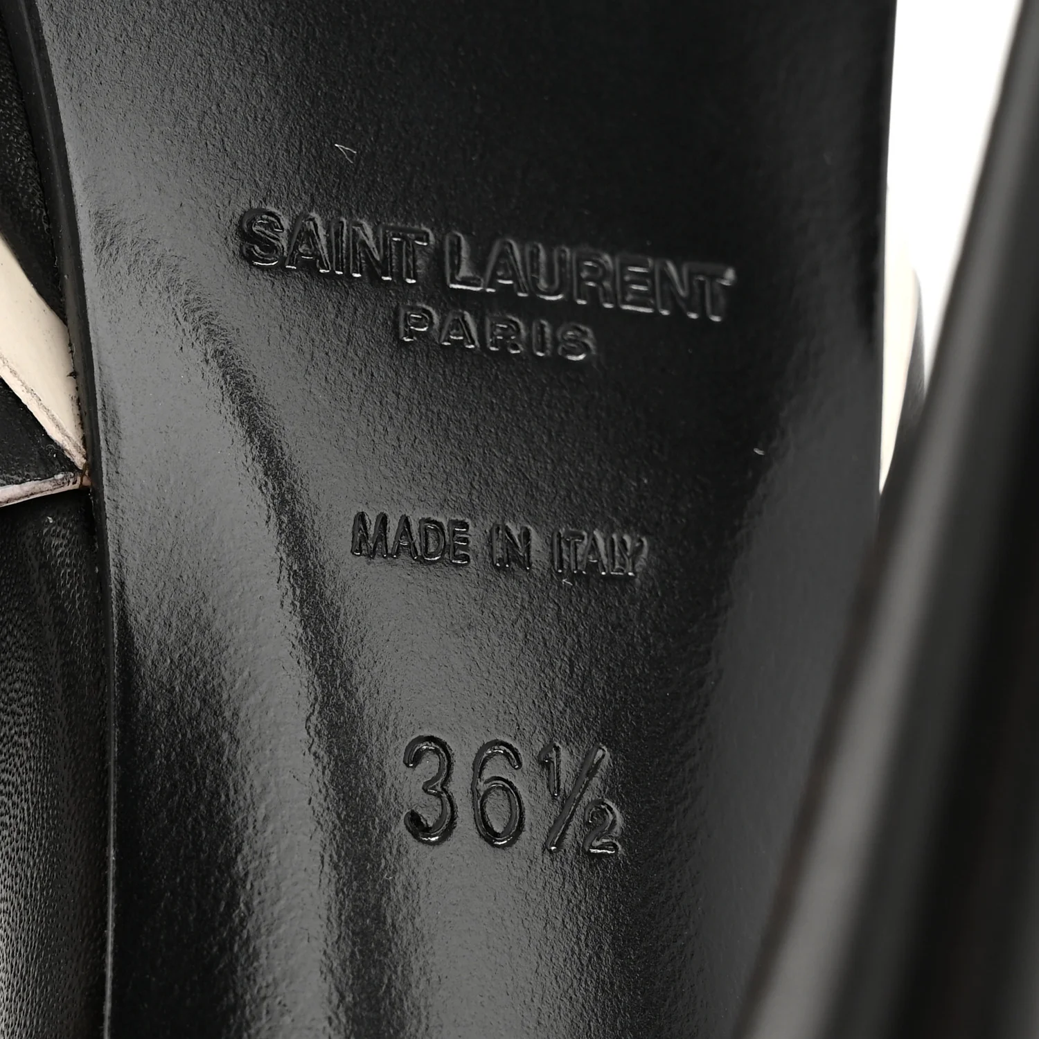 Calfskin Tribute 105 Platform Sandals 36.5 Black - Image 7