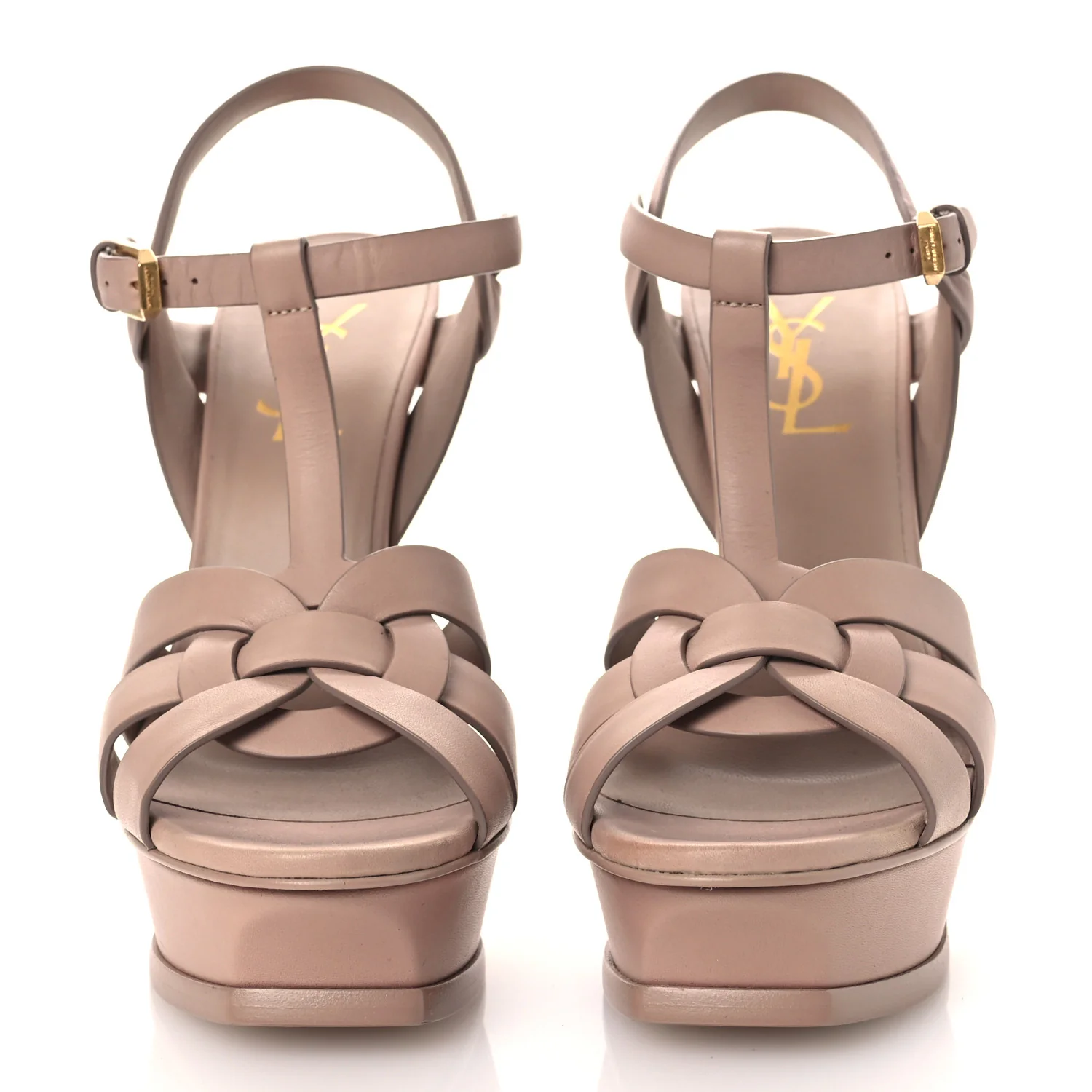 Calfskin Tribute 105 Platform Sandals 37 Nude - Image 3