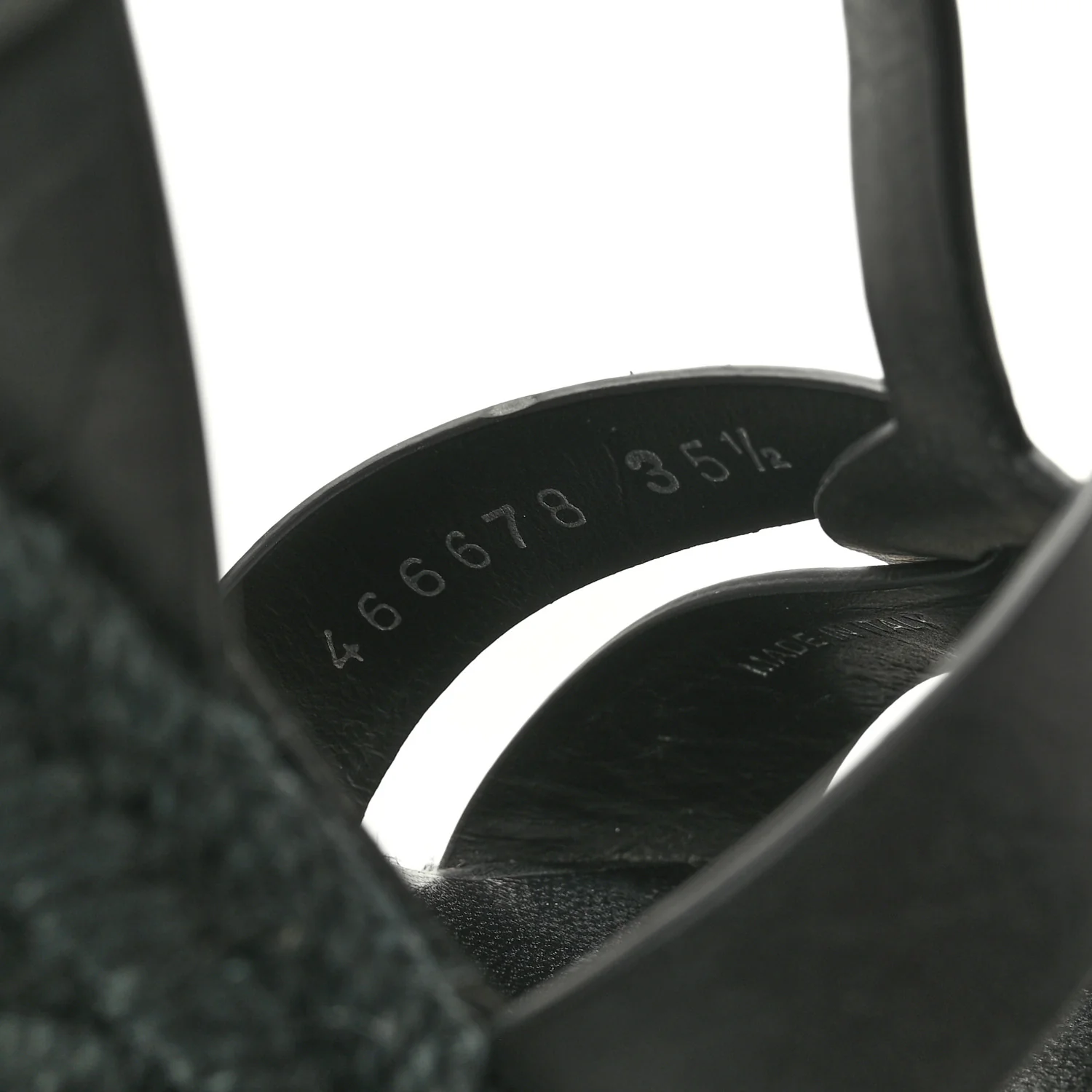 Calfskin Tribute 95 Platform Espadrille Wedge Sandals 35.5 Black - Image 10