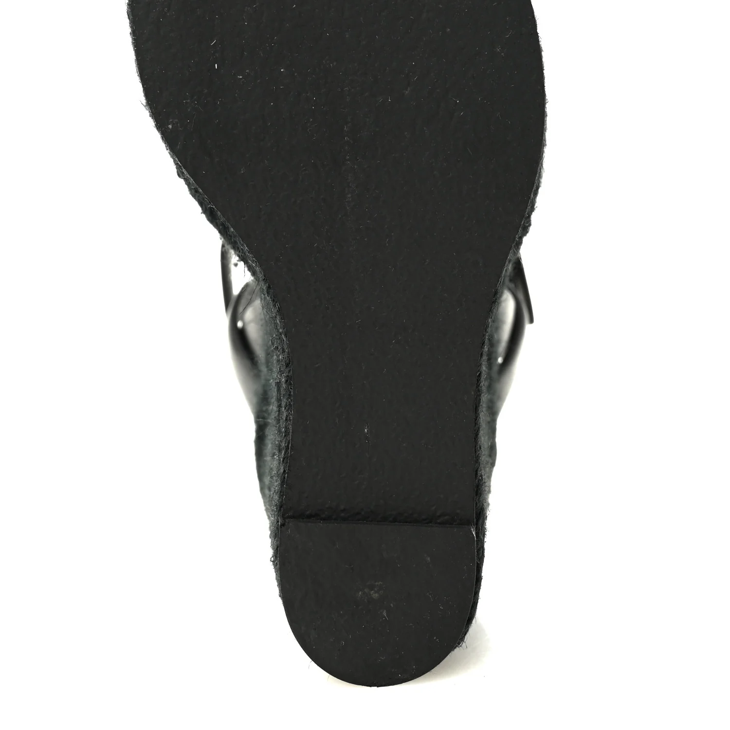 Calfskin Tribute 95 Platform Espadrille Wedge Sandals 35.5 Black - Image 8