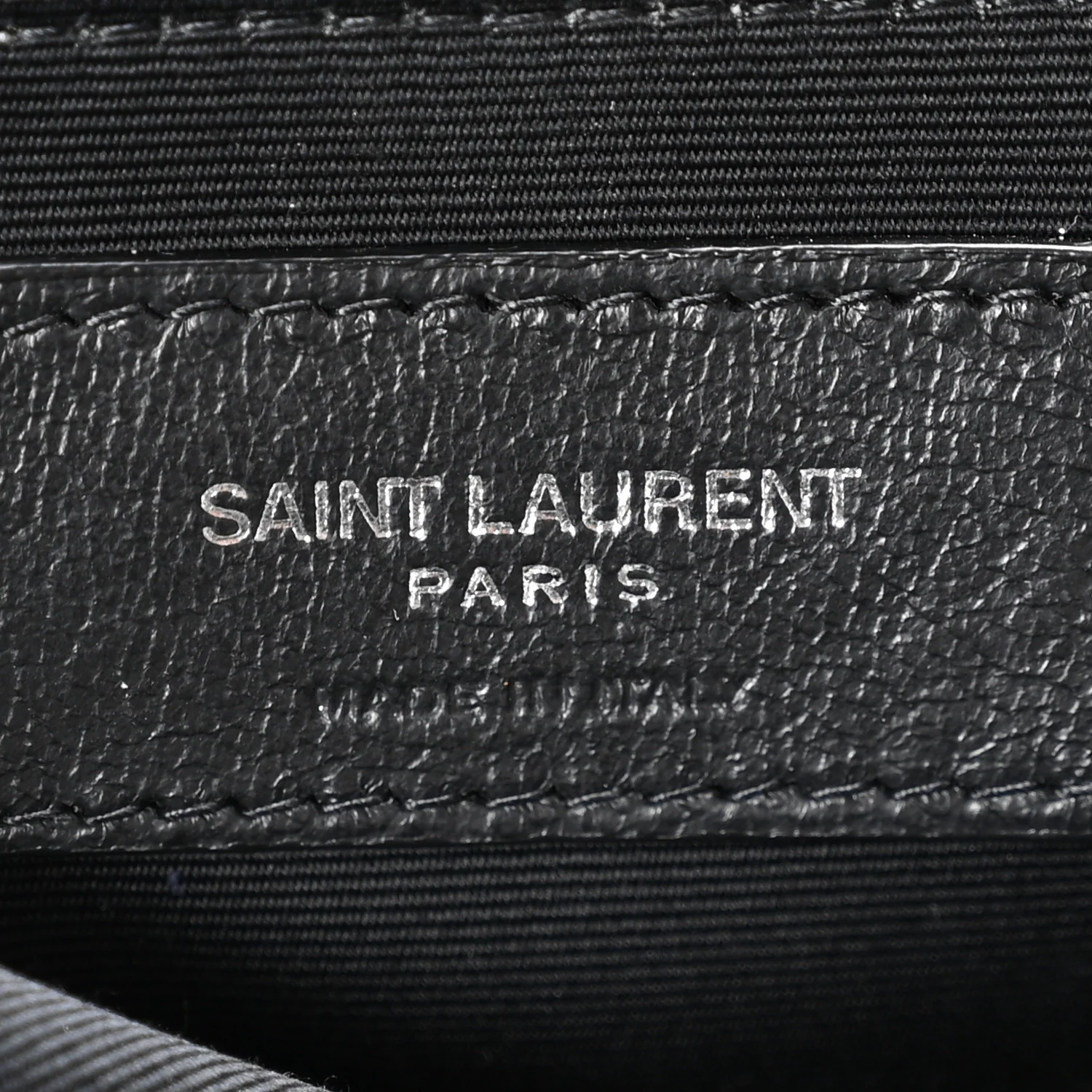 Calfskin Y Quilted Monogram Large Loulou Chain Satchel Black - Image 6