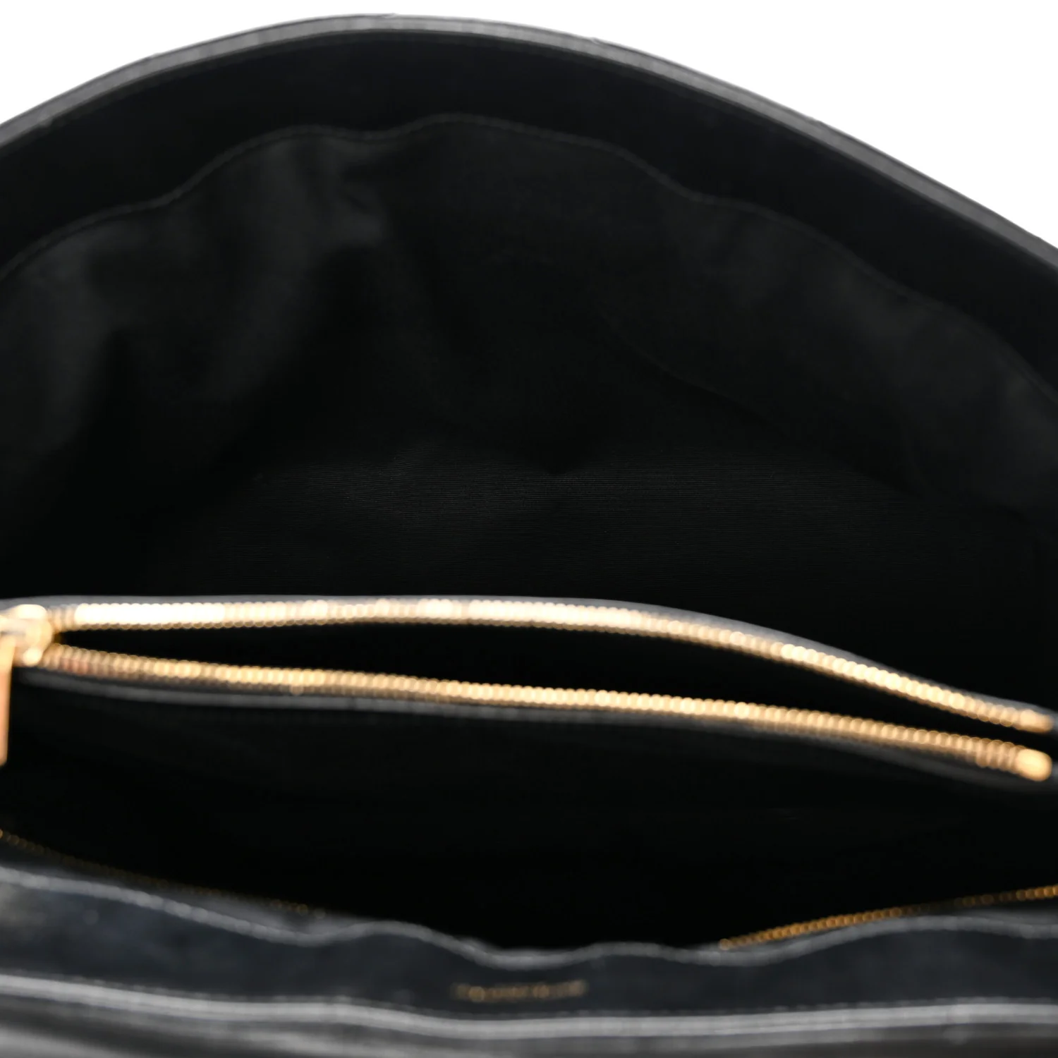Calfskin Y Quilted Monogram Large Loulou Chain Satchel Black - Image 5