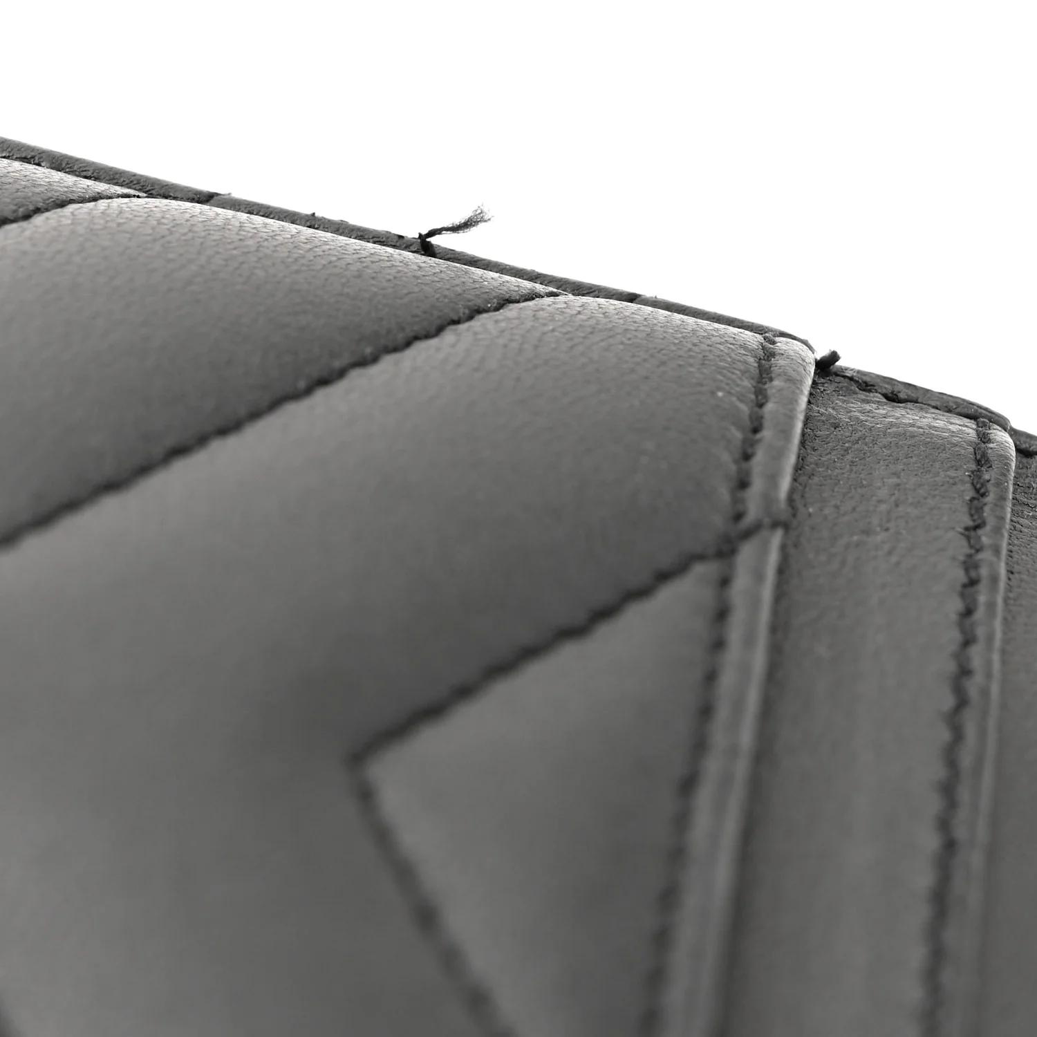 Calfskin Y Quilted Monogram LouLou Credit Card Case Black - Image 9