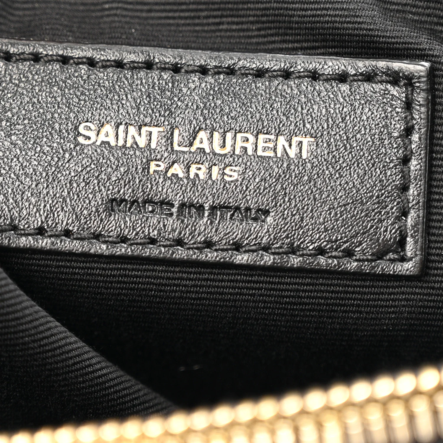 Calfskin Y Quilted Monogram Medium Loulou Chain Satchel Black - Image 7