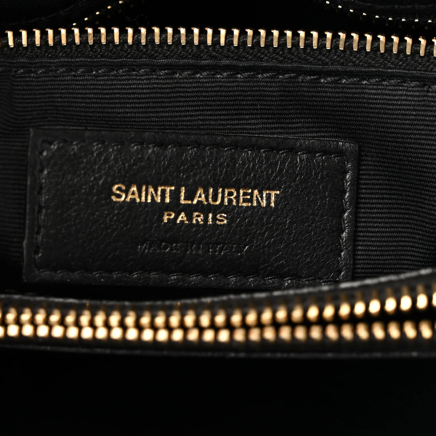 Calfskin Y Quilted Monogram Medium Loulou Chain Satchel Black - Image 7