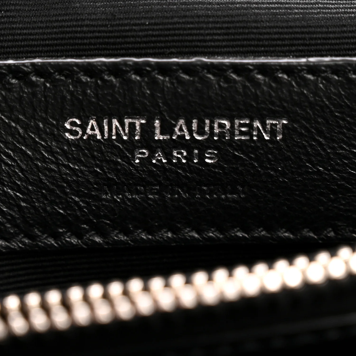 Calfskin Y Quilted Monogram Medium Loulou Chain Satchel Black - Image 6