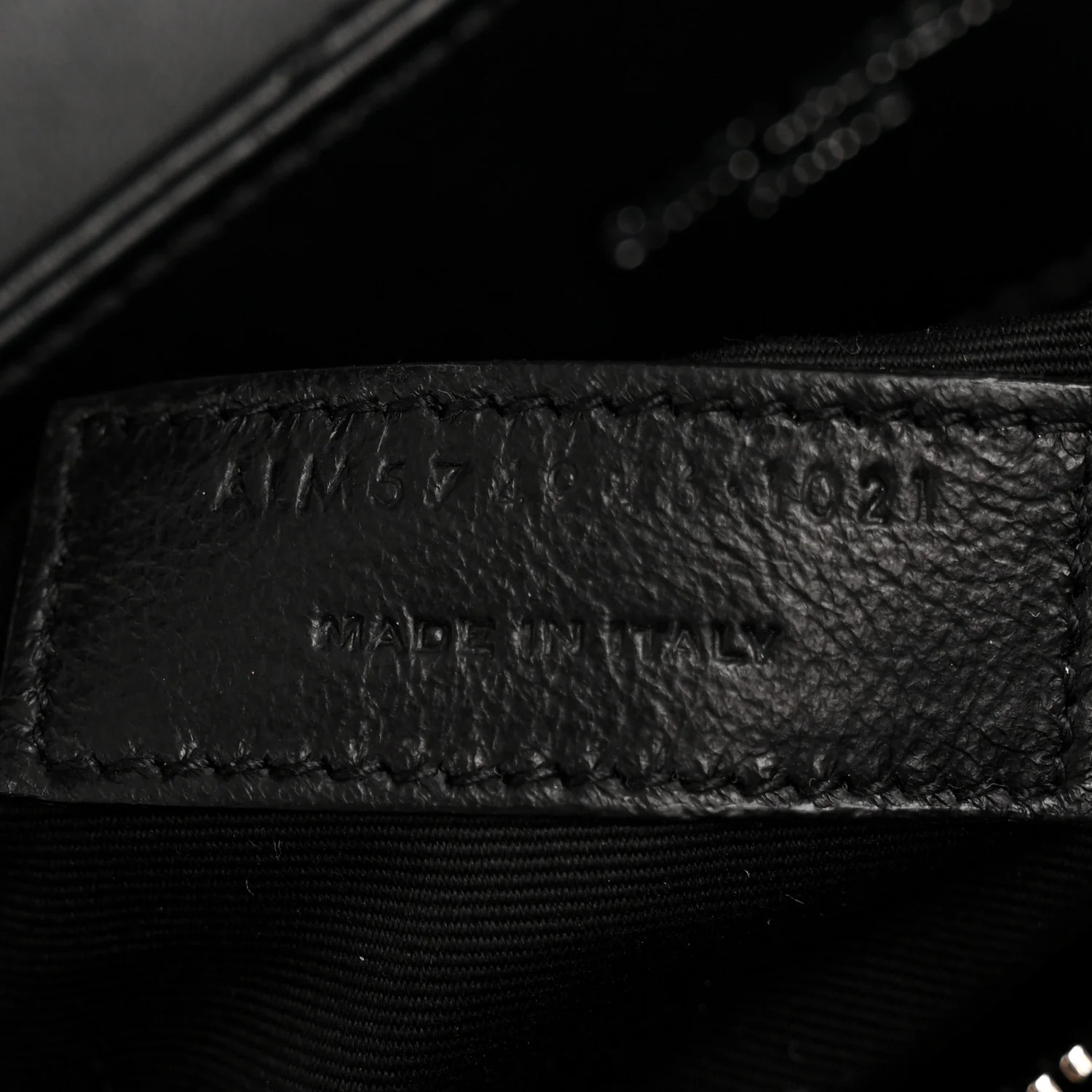 Calfskin Y Quilted Monogram Medium Loulou Chain Satchel Black - Image 7