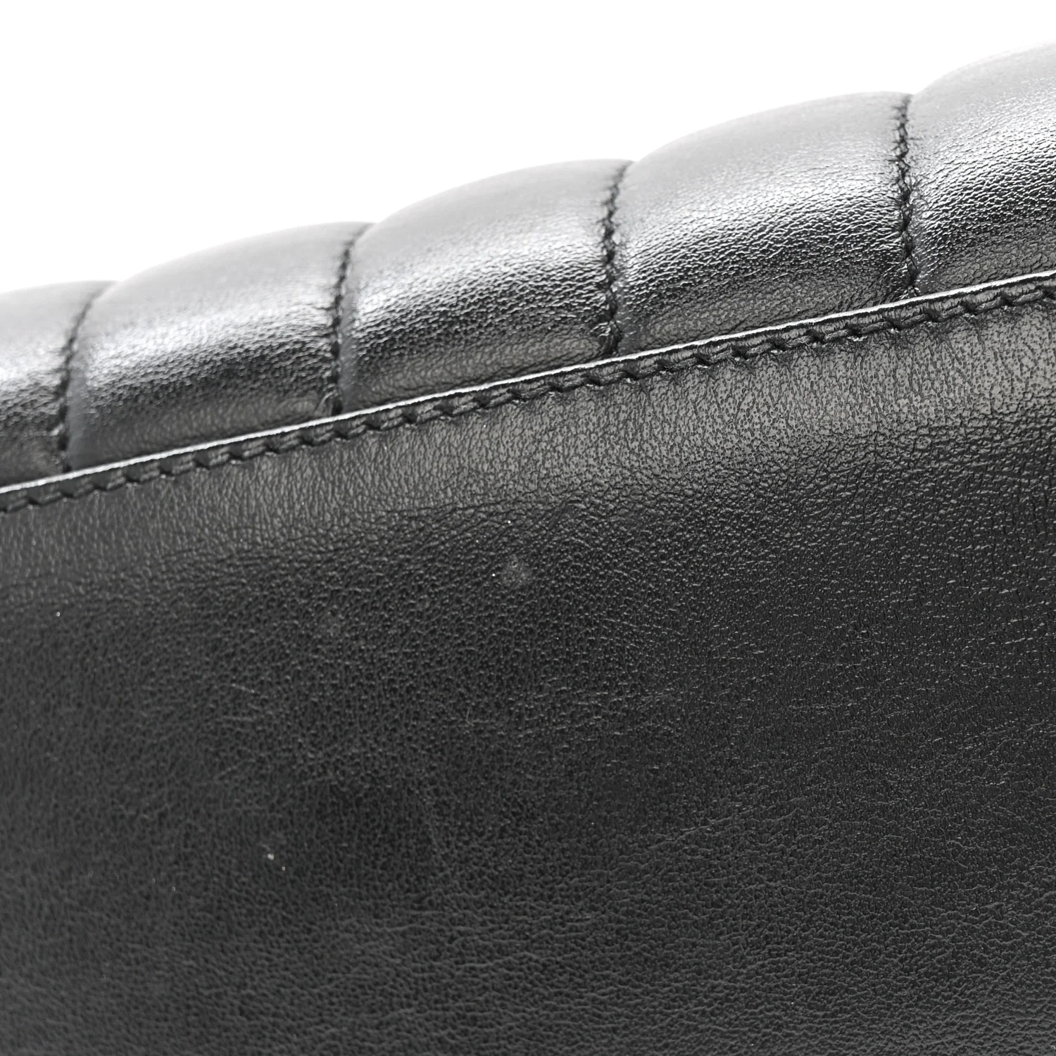 Calfskin Y Quilted Monogram Medium Loulou Chain Satchel Black - Image 12