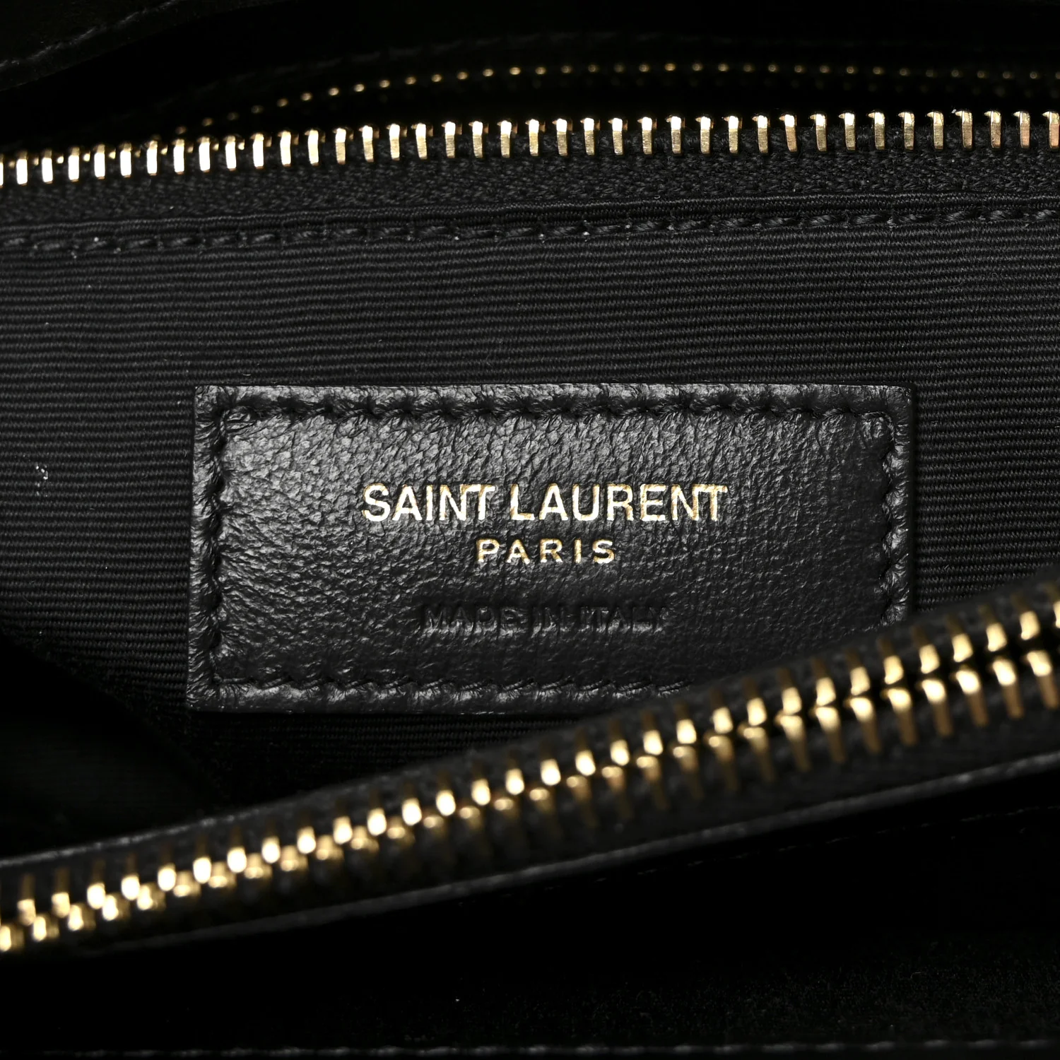 Calfskin Y Quilted Monogram Medium Loulou Chain Satchel Black - Image 6