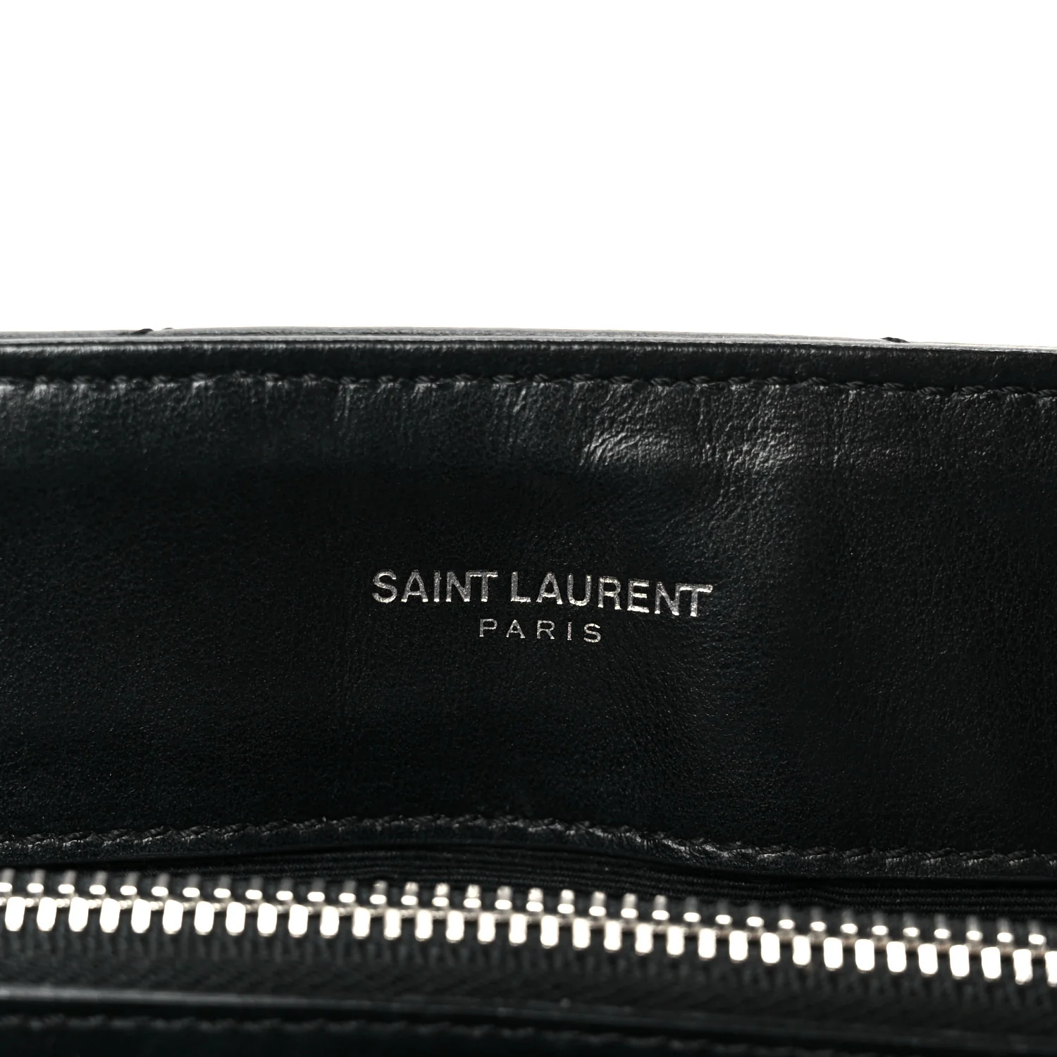 Calfskin Y Quilted Monogram Medium Loulou Chain Satchel Black - Image 6