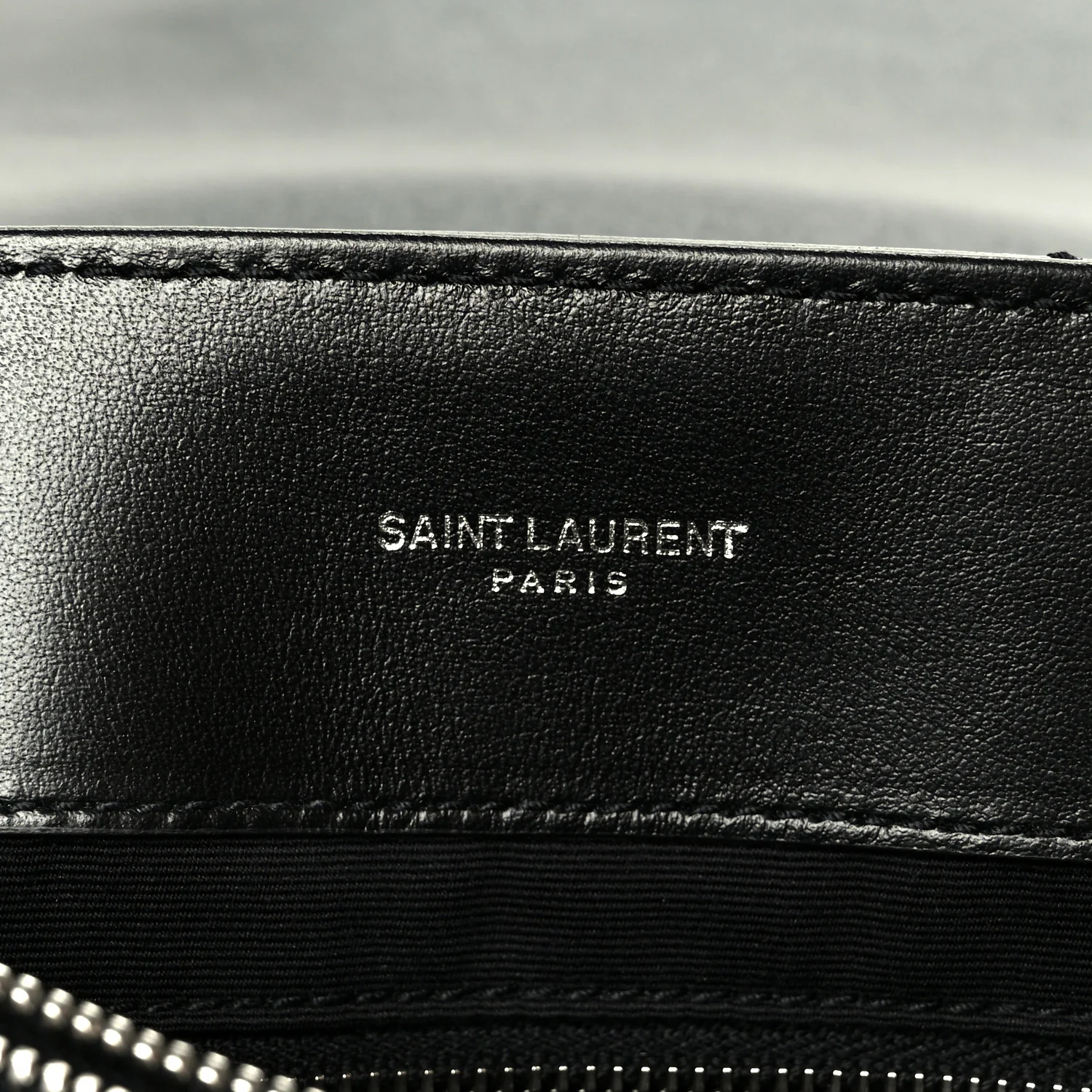 Calfskin Y Quilted Monogram Medium Loulou Chain Satchel Black - Image 11